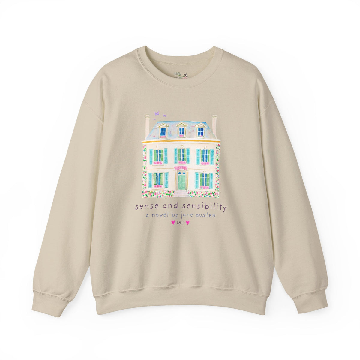 Sense and Sensibility: A Novel by Jane Austen Bookish Sweatshirt Classic Literature Bookworm, Regency Era Historical Fiction, Dashwood Sisters - Opal and June