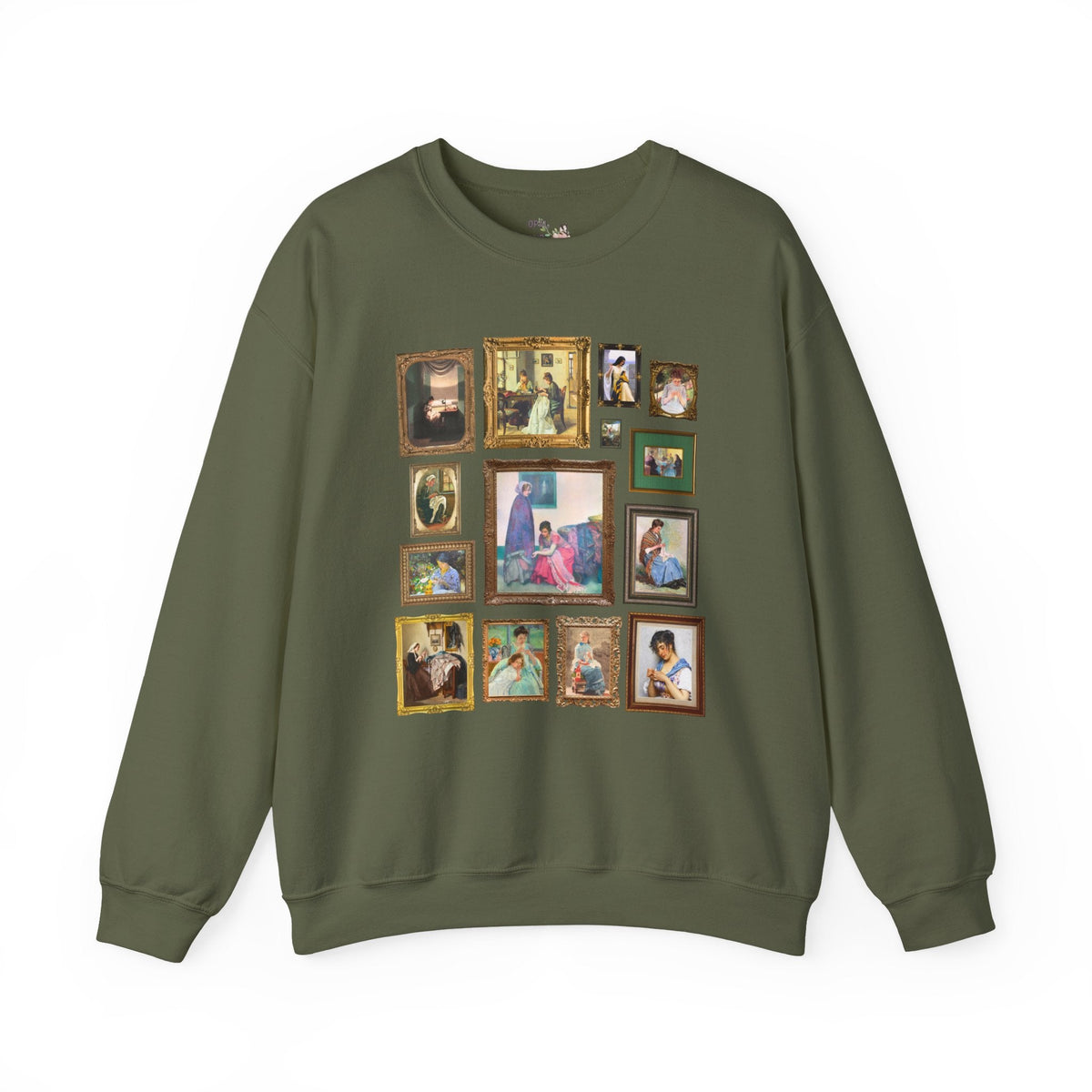 Sewing Art History Tee Shirt: Famous Paintings of Women Sewing, Cute Sewing Lover Sweatshirt for Museum Lover, Seamstress or Sister Who Sews - Opal and June