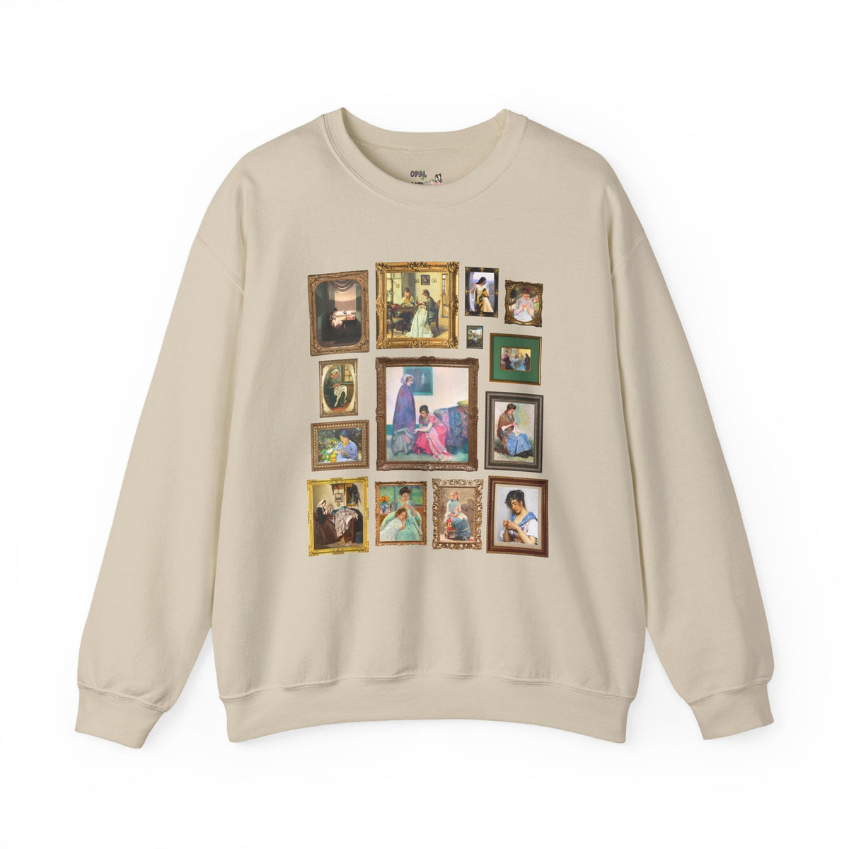 Sewing Art History Tee Shirt: Famous Paintings of Women Sewing, Cute Sewing Lover Sweatshirt for Museum Lover, Seamstress or Sister Who Sews - Opal and June