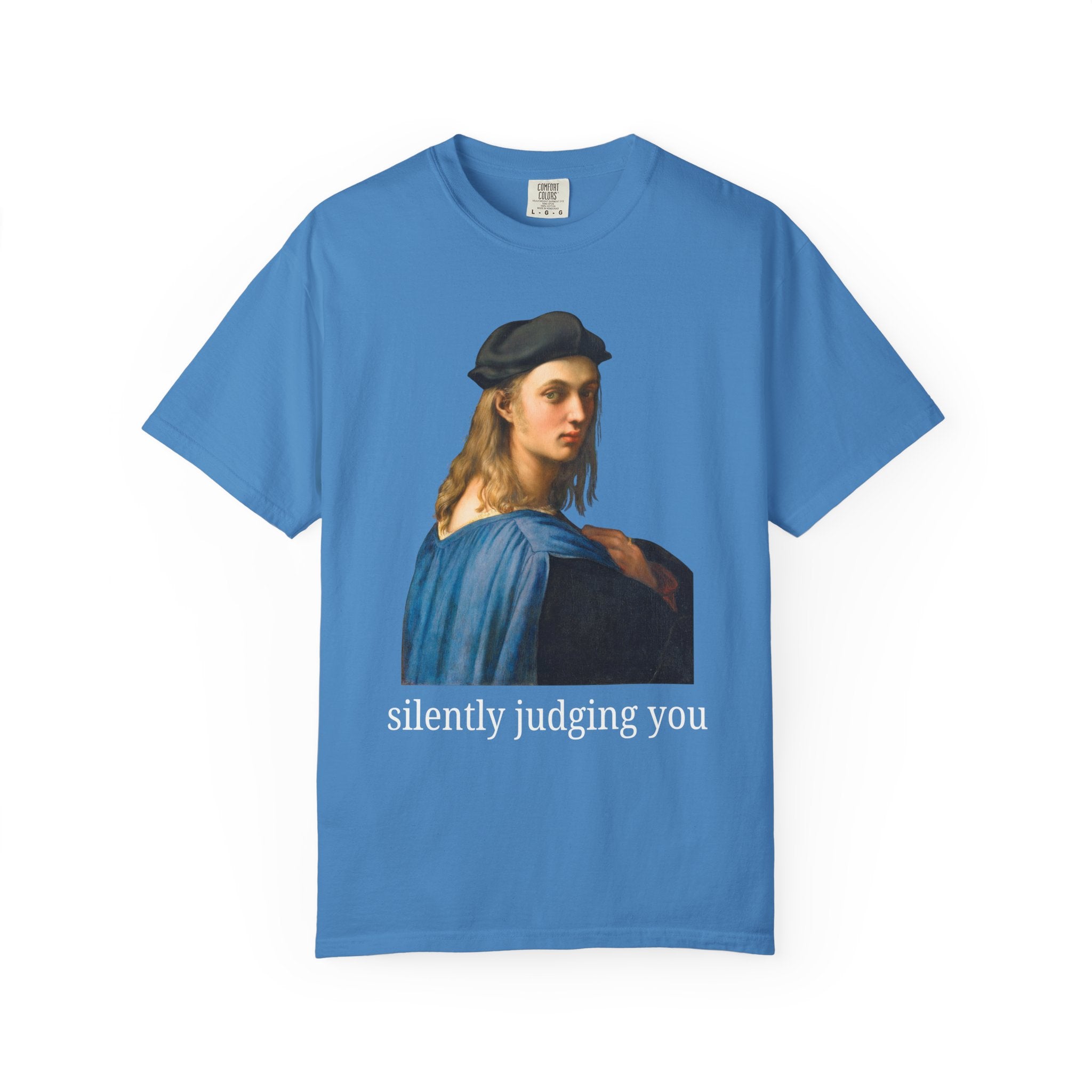 Silently Judging You Funny Art History Tee Shirt for Friend's Birthday: Portrait of Bindo Altoviti by Raphael, 16th Century Italian Artist - Opal and June