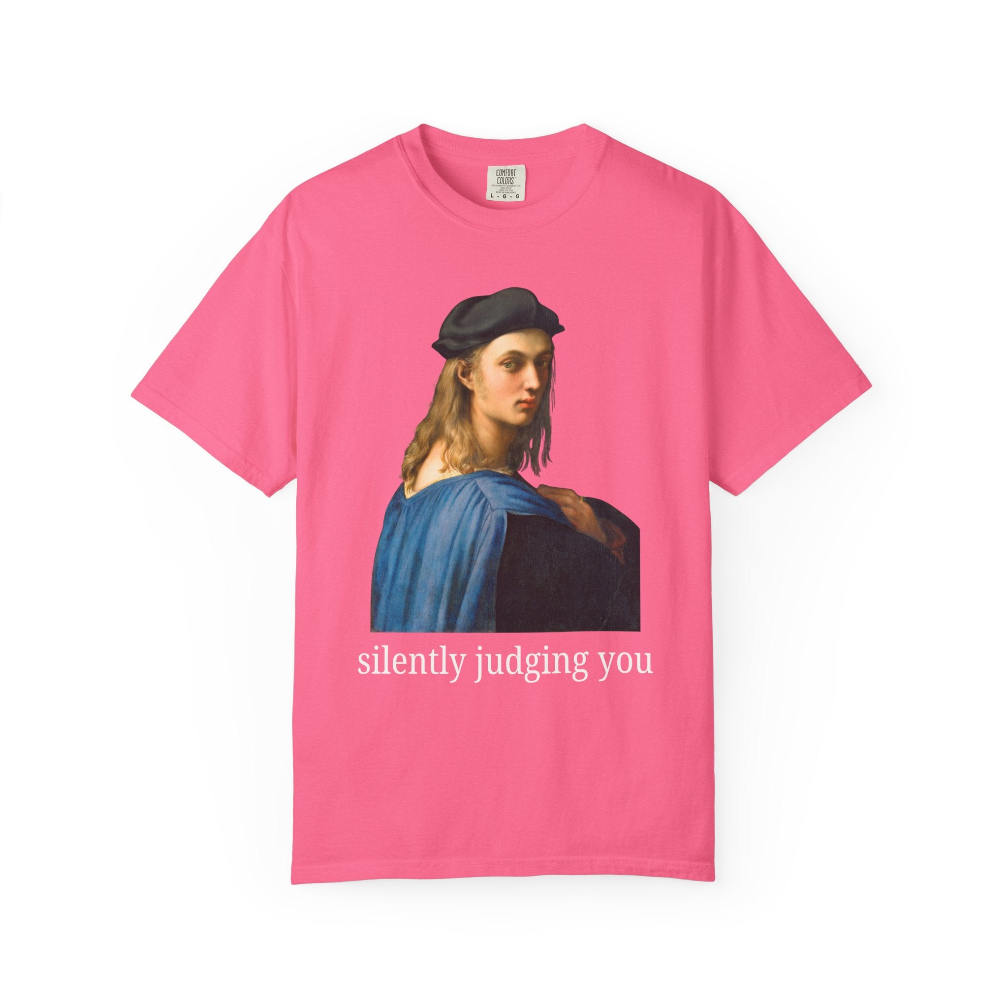 Silently Judging You Funny Art History Tee Shirt for Friend's Birthday: Portrait of Bindo Altoviti by Raphael, 16th Century Italian Artist - Opal and June