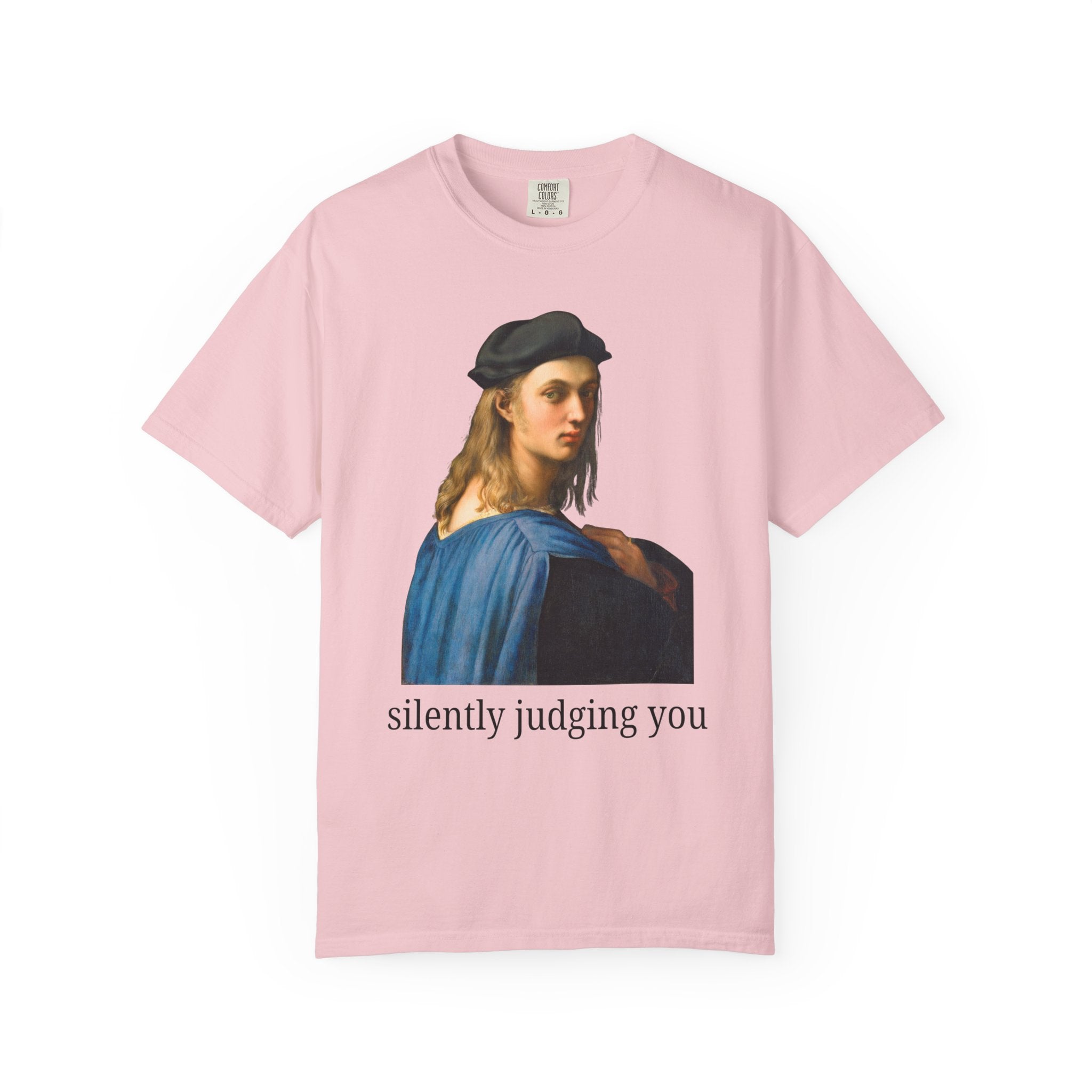 Silently Judging You Funny Art History Tee Shirt for Friend's Birthday: Portrait of Bindo Altoviti by Raphael, 16th Century Italian Artist - Opal and June