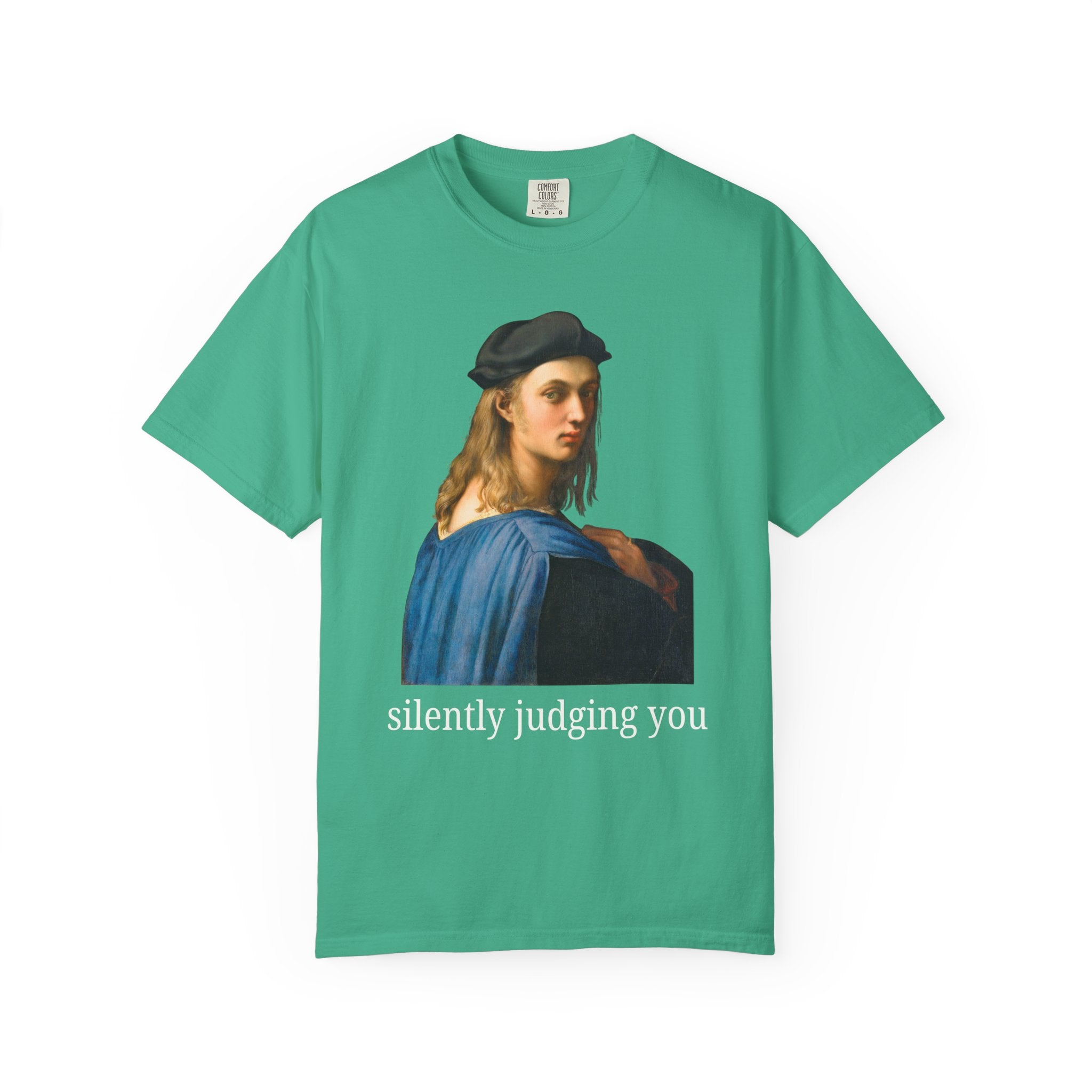 Silently Judging You Funny Art History Tee Shirt for Friend's Birthday: Portrait of Bindo Altoviti by Raphael, 16th Century Italian Artist - Opal and June
