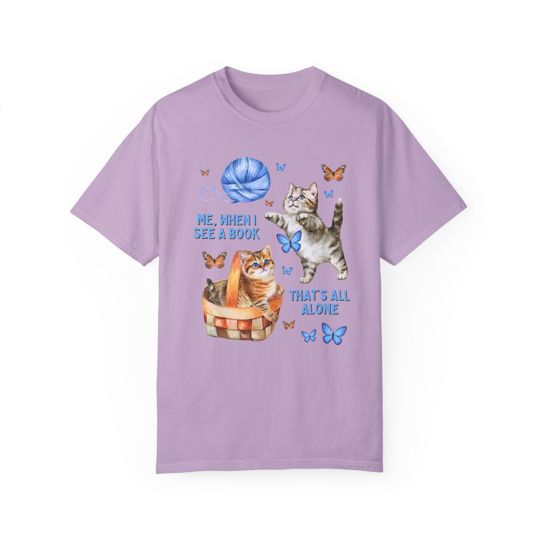 Silly Bookish Tee Shirt for Cat Mom, Cat Dad, Funny Bookworm Shirt for Reader Who Loves Cats, Cute Reading Gift for Book Lover or Librarian - Opal and June