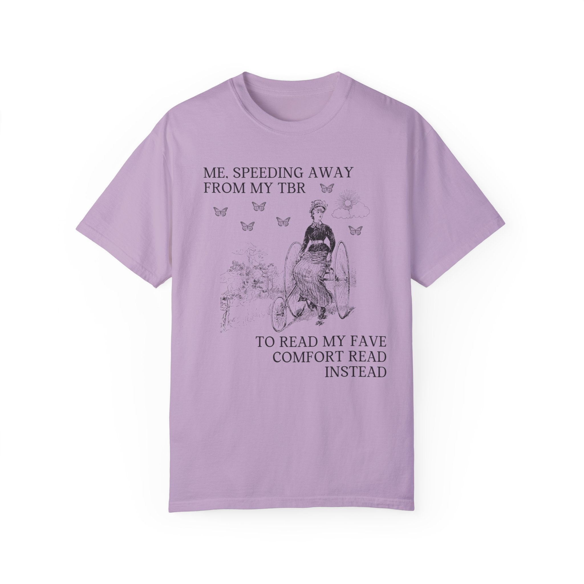 Silly Bookish Tee Shirt for Romance Reader: Funny Historical Fiction T-Shirt with Boho Butterflies, Cute TBR Reading Gift for Bookworm - Opal and June