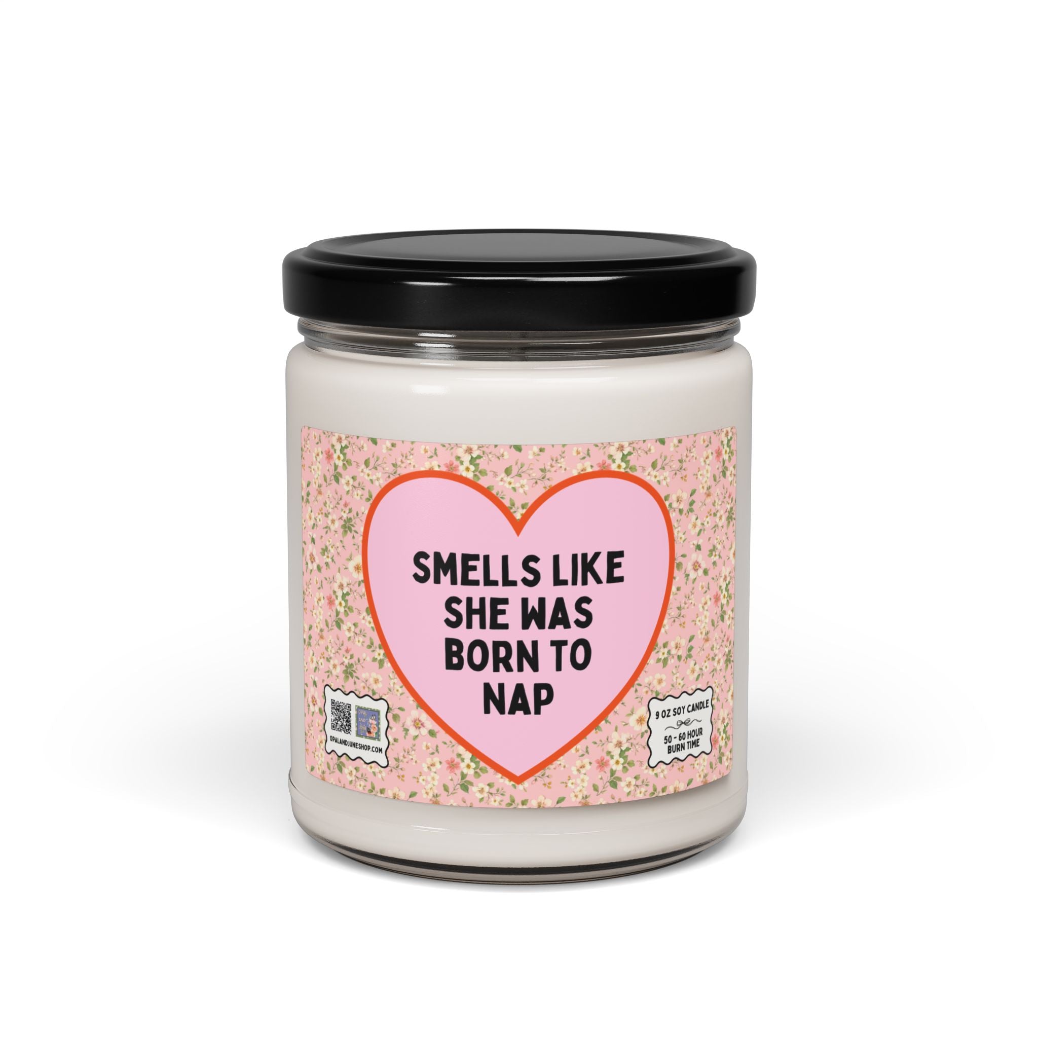 Silly Born to Nap Candle for Friend or Sister Who Loves Napping, Silly New Mama Present, 9 Oz Soy Candle for College Student Who Loves Naps - Opal and June