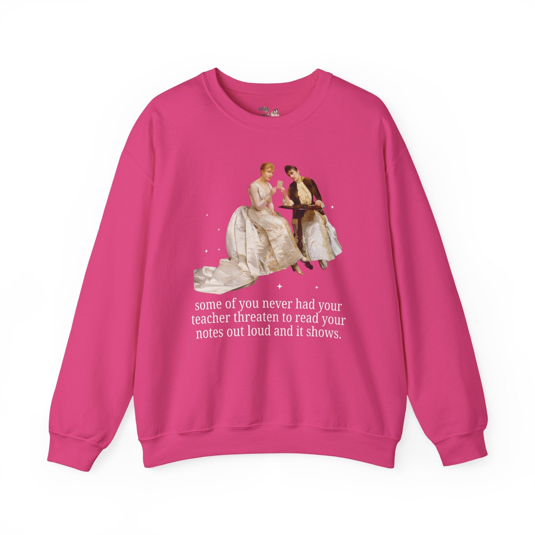 Silly High School Teacher Sweatshirt with Famous Painting of Women, Unhinged Goblincore Middle School Teacher Crewneck, Art History Shirt - Opal and June