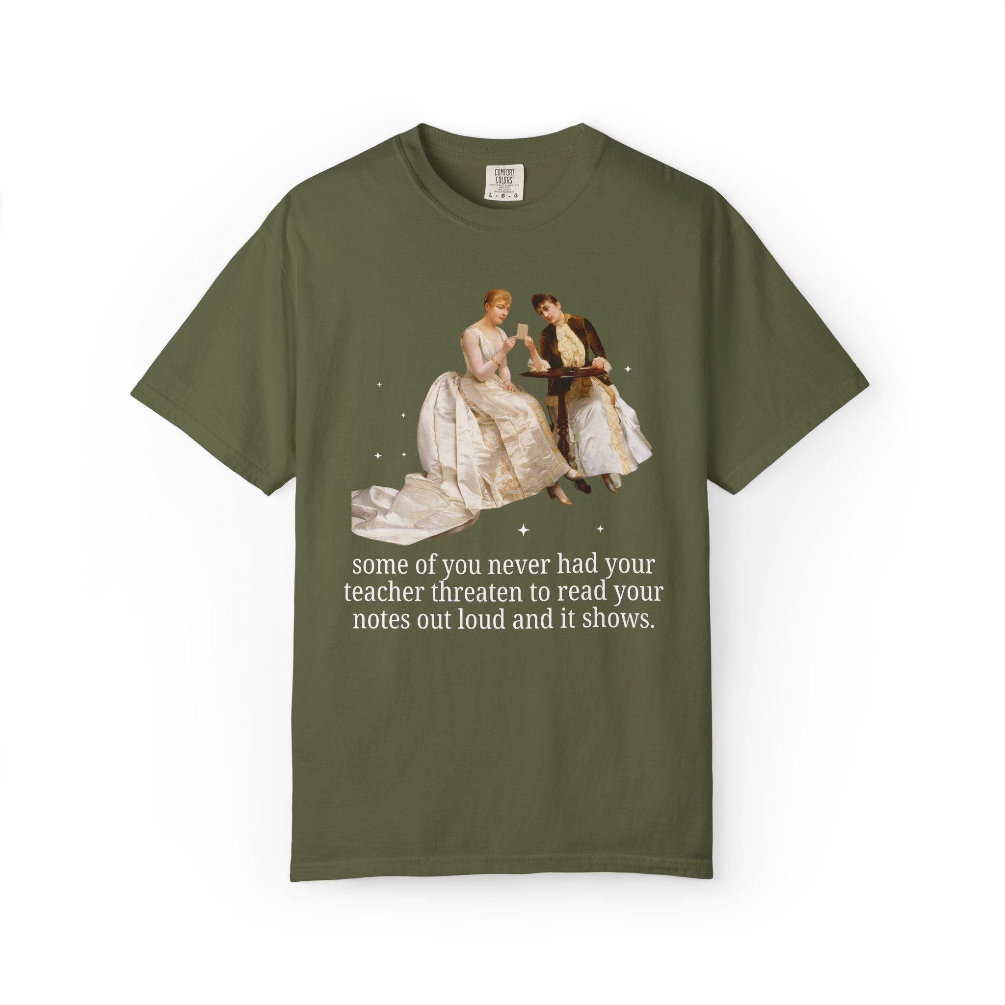 Silly High School Teacher Tee Shirt with Famous Painting of Women, Unhinged Goblincore Middle School Teacher T-Shirt, Art History Tee - Opal and June