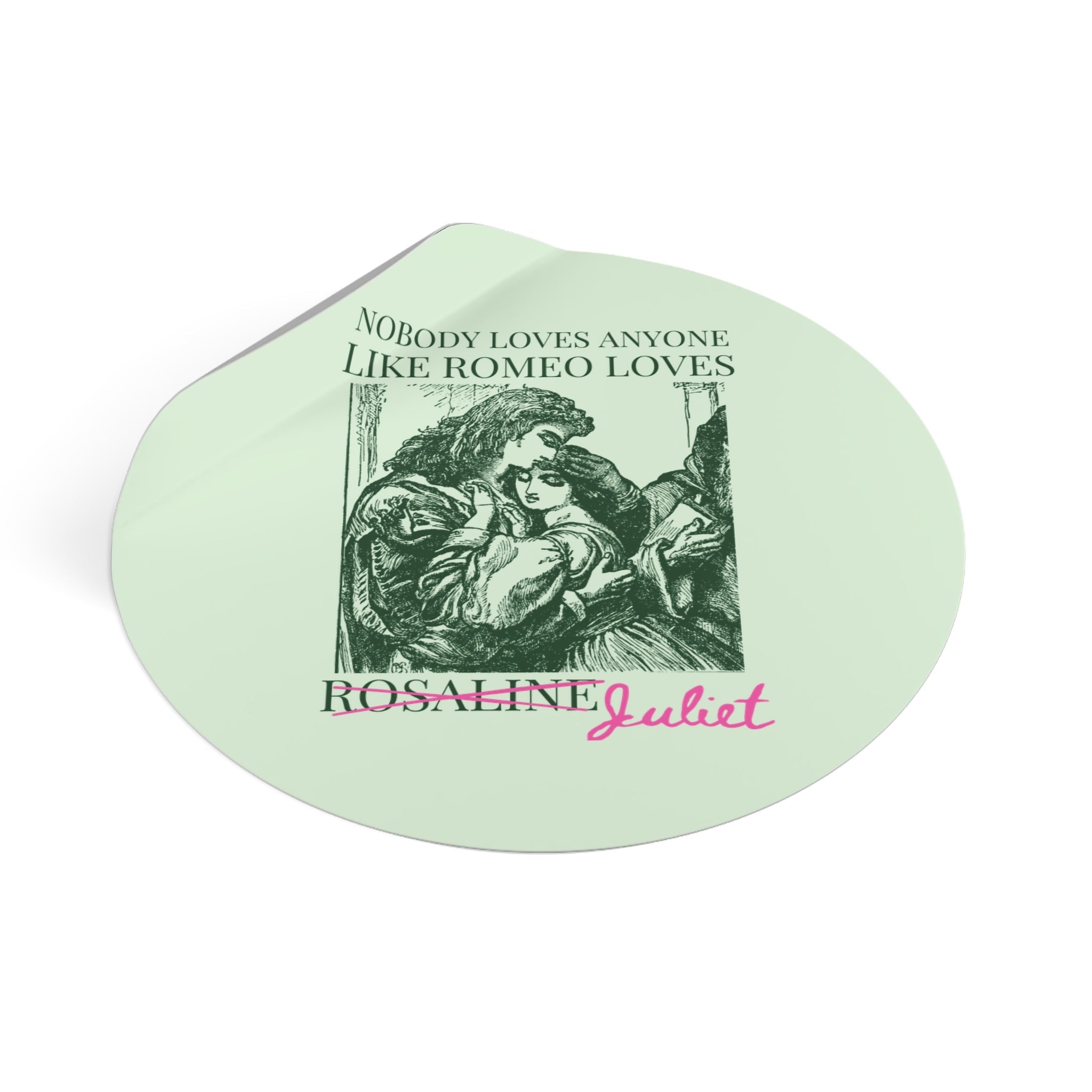 Silly William Shakespeare Sticker for Bookworm Who Loves Romeo and Juliet, Funny Bookish Present for Romance Reader, Classic Literature - Opal and June