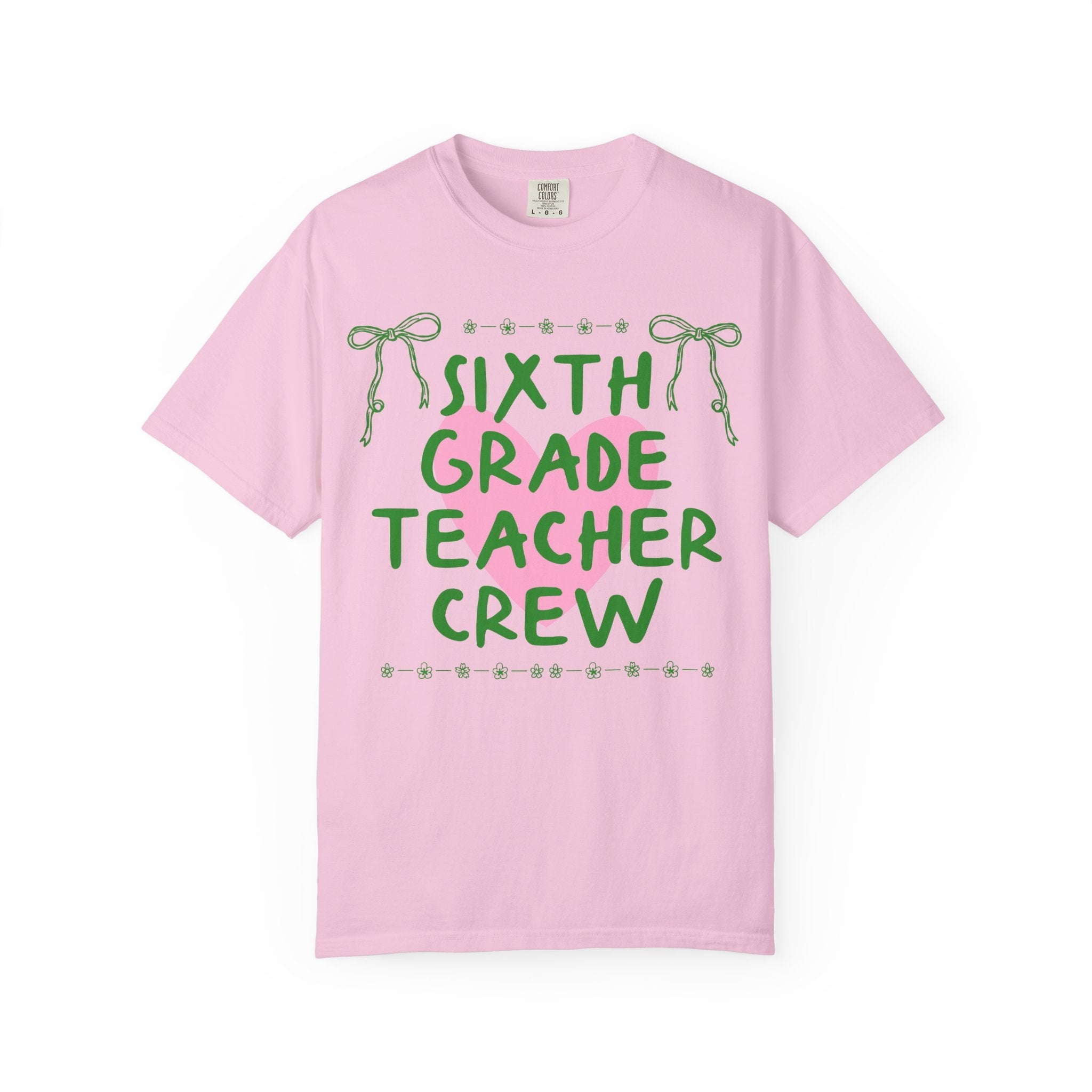 Sixth Grade Crew Matching Teacher Tee Shirt, Back To School Sixth Grade Team T-Shirt for First Day of School or Meet the Teacher Night - Opal and June