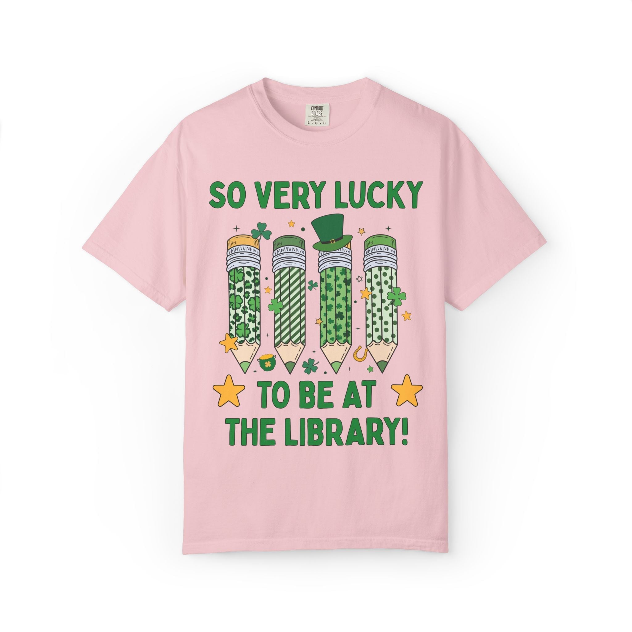 So Very Lucky To Be at The Library Tee Shirt - Opal and June