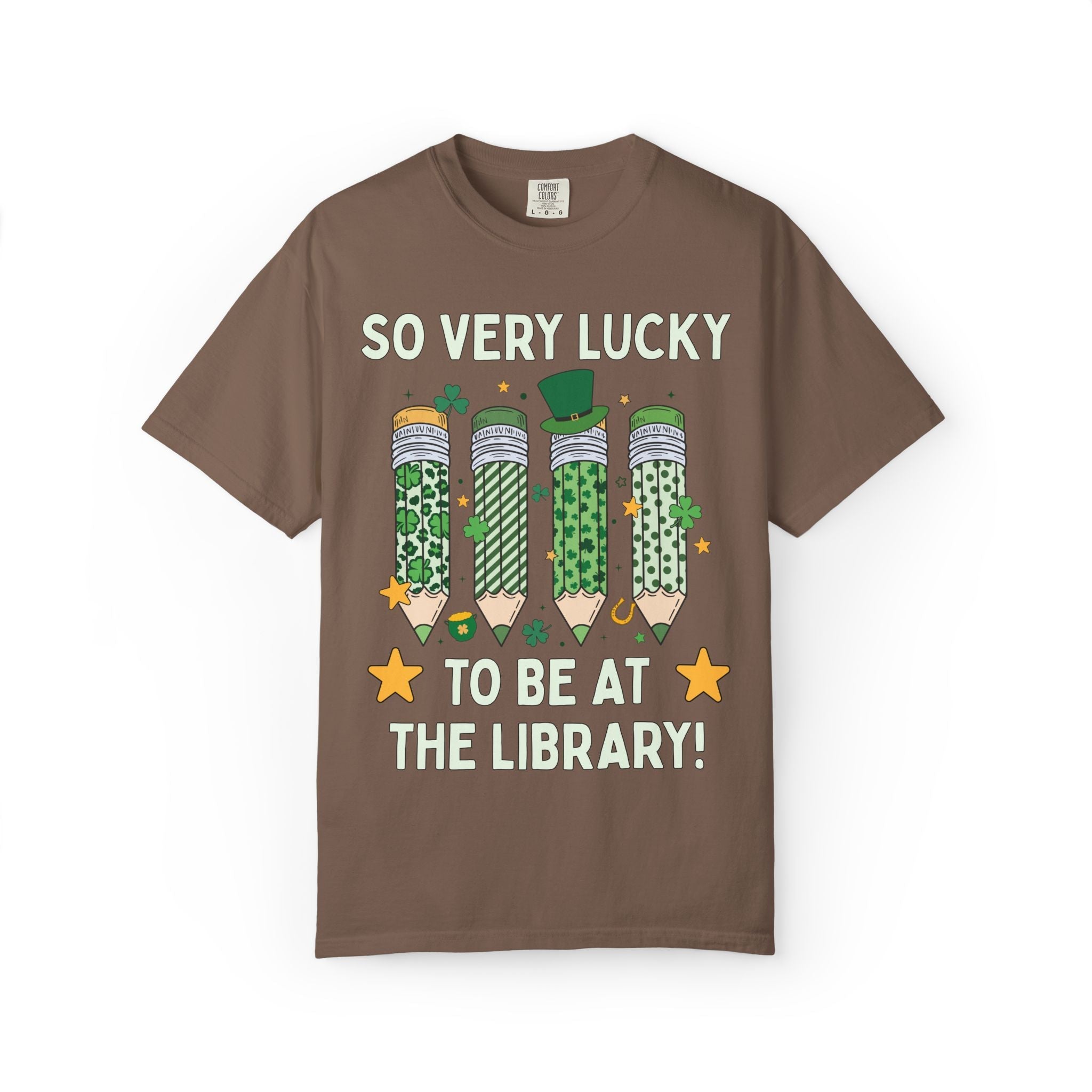 So Very Lucky To Be at The Library Tee Shirt - Opal and June