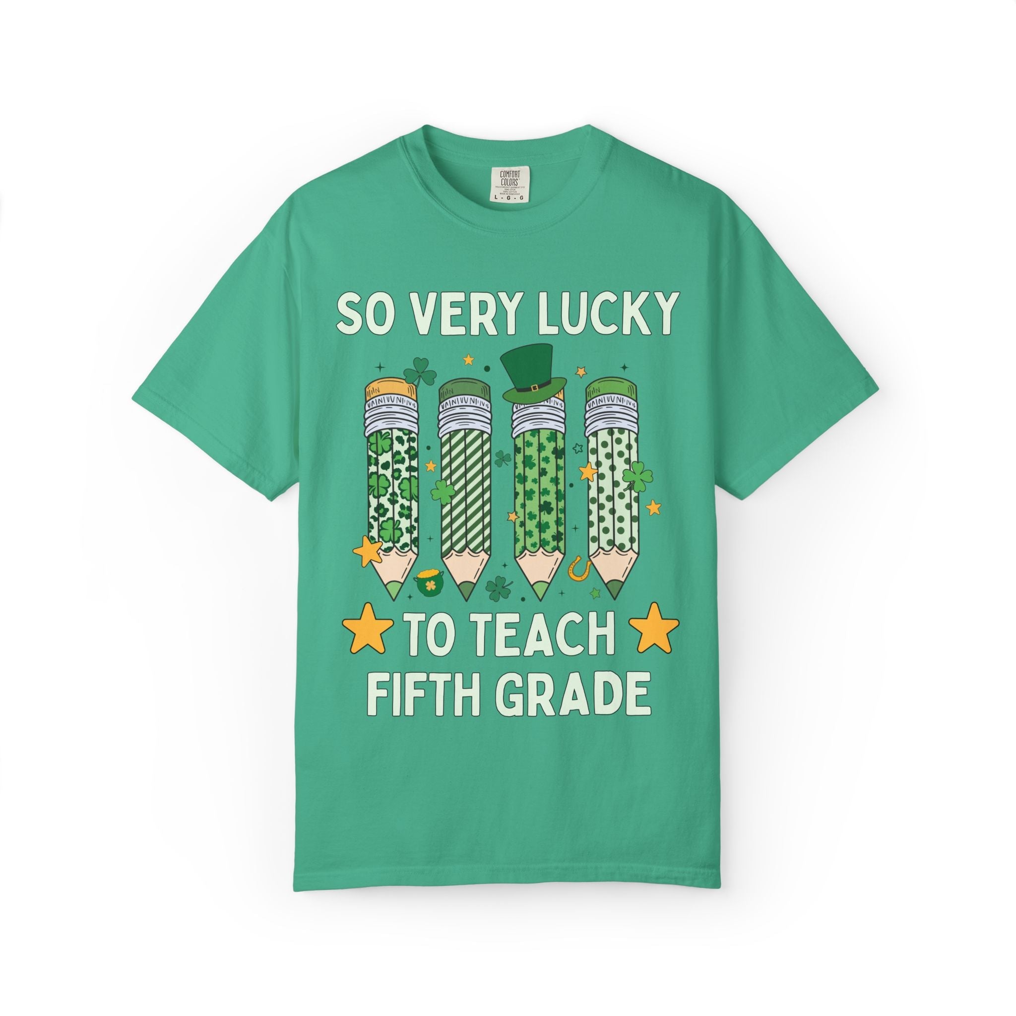 So Very Lucky To Teach Fifth Grade Tee Shirt - Opal and June