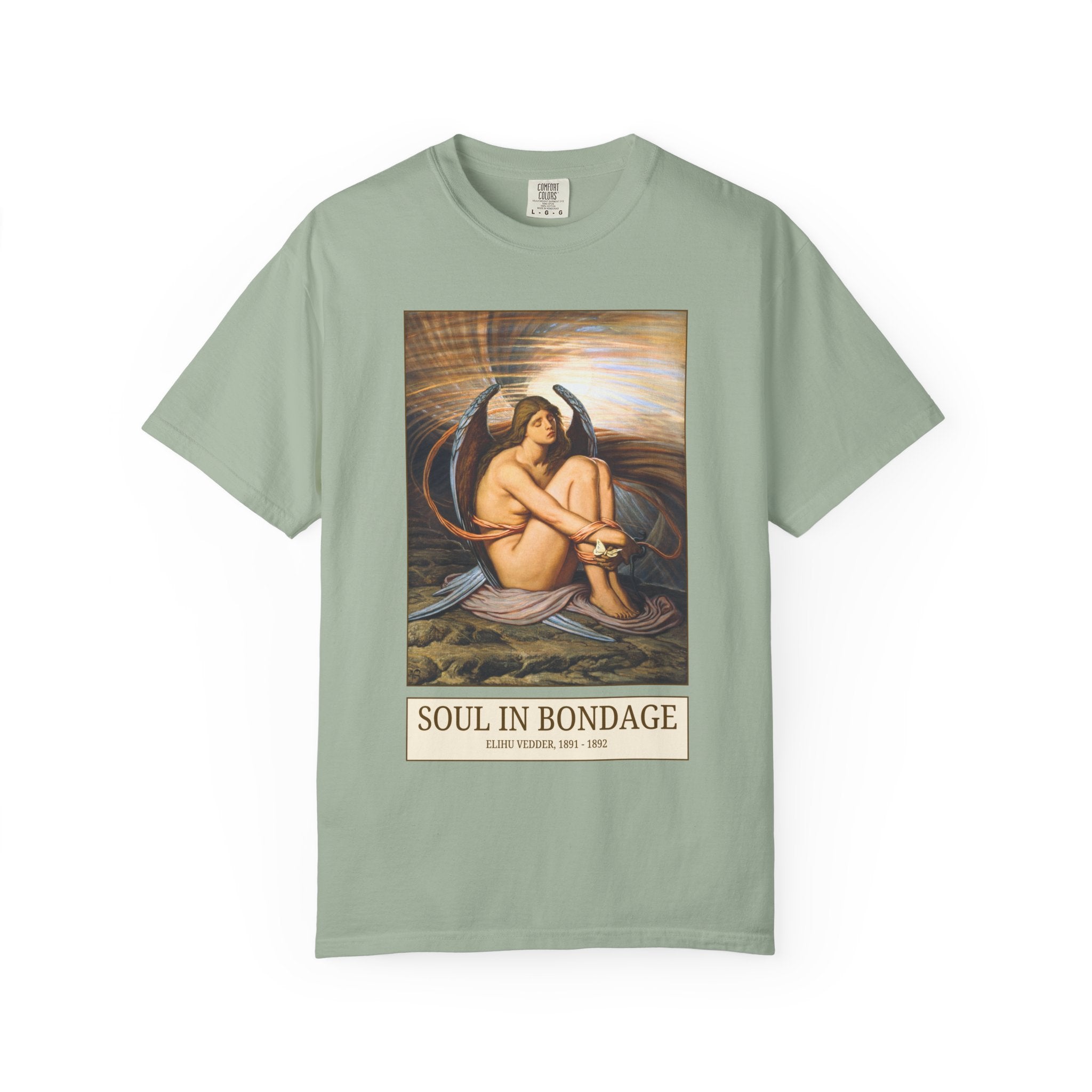 Soul in Bondage by Elihu Vedder, Famous 19th Century Art History Painting, American Symbolist Pre - Raphaelite Tee for Humanities Teacher - Opal and June