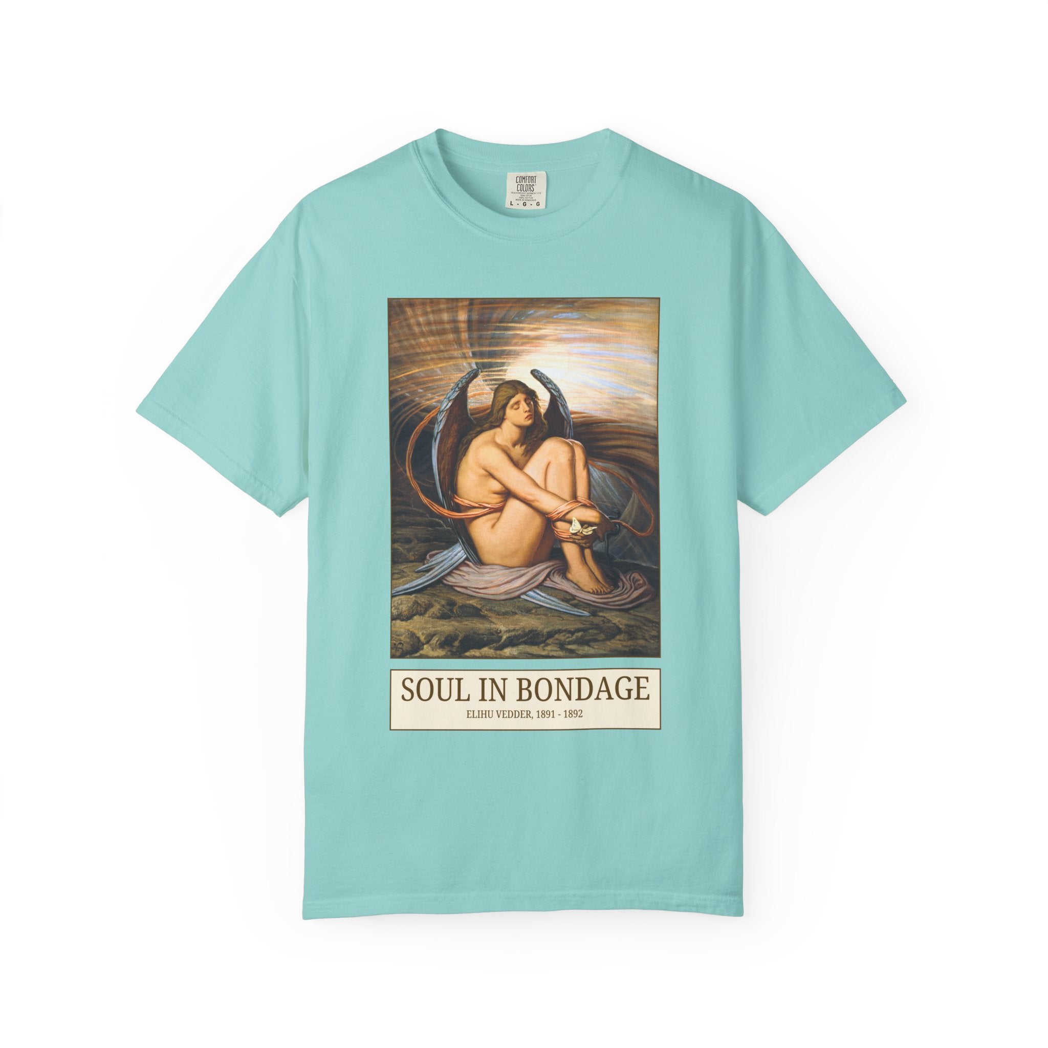 Soul in Bondage by Elihu Vedder, Famous 19th Century Art History Painting, American Symbolist Pre - Raphaelite Tee for Humanities Teacher - Opal and June