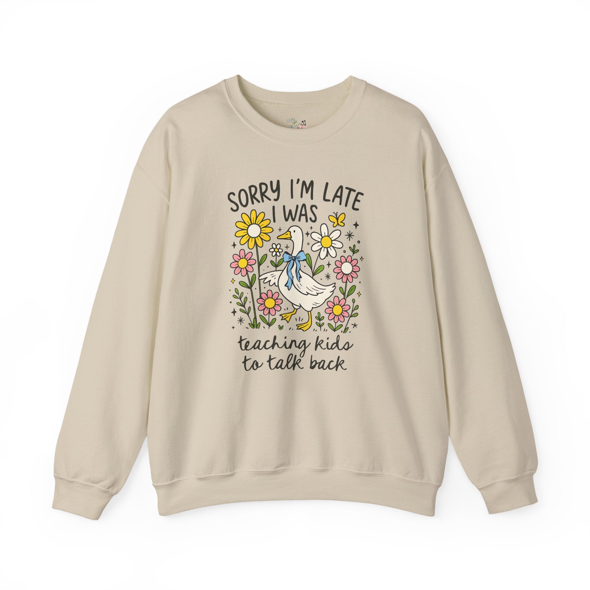 Speech Therapist Funny Saying Sweatshirt, Cute 90s Doodles, Silly Goose Speech Language Pathologist Shirt with Flowers, Teacher Appreciation - Opal and June