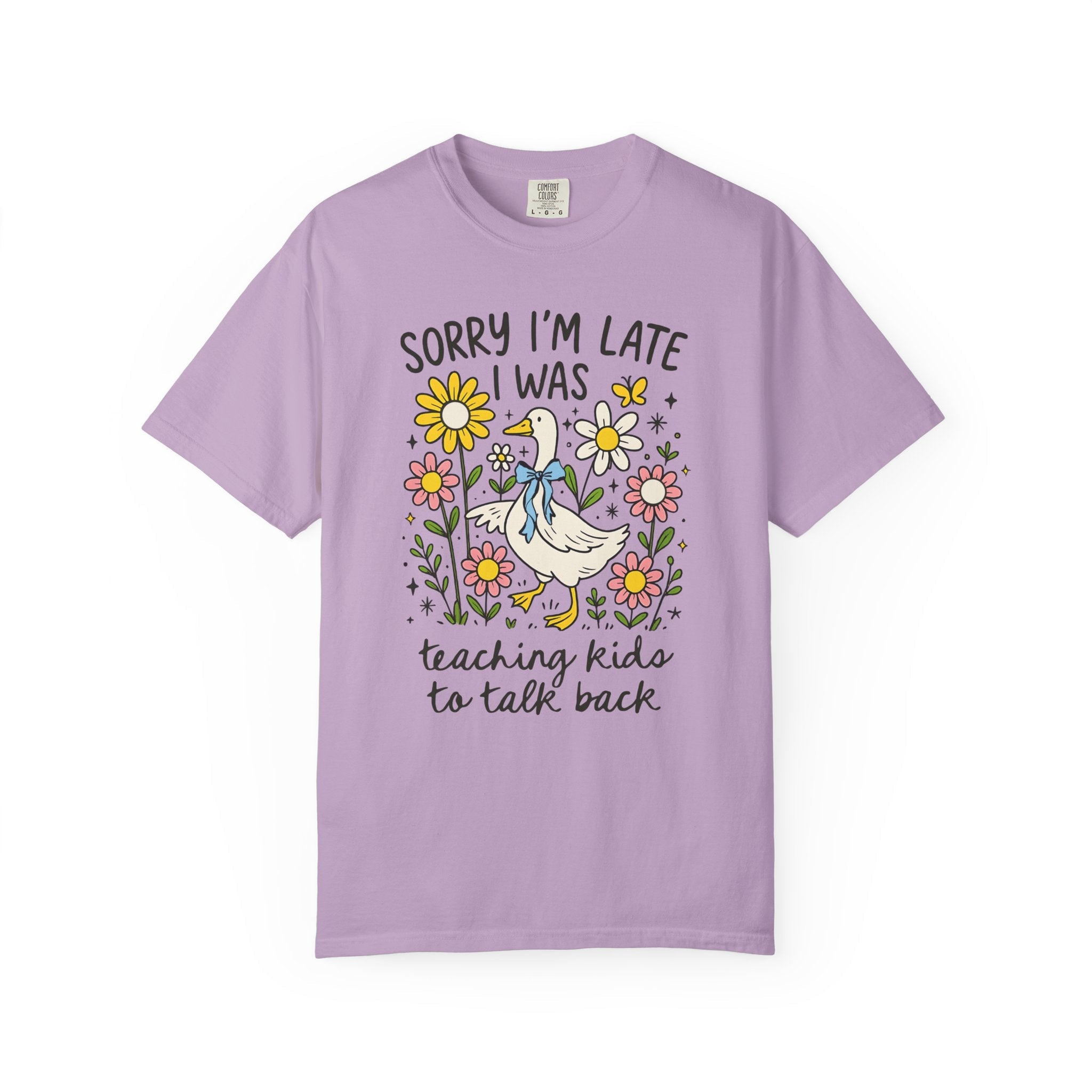 Speech Therapist Funny Saying T-Shirt with Cute 90s Doodles, Silly Goose Speech Language Pathologist Tee with Flowers, Teacher Appreciation - Opal and June