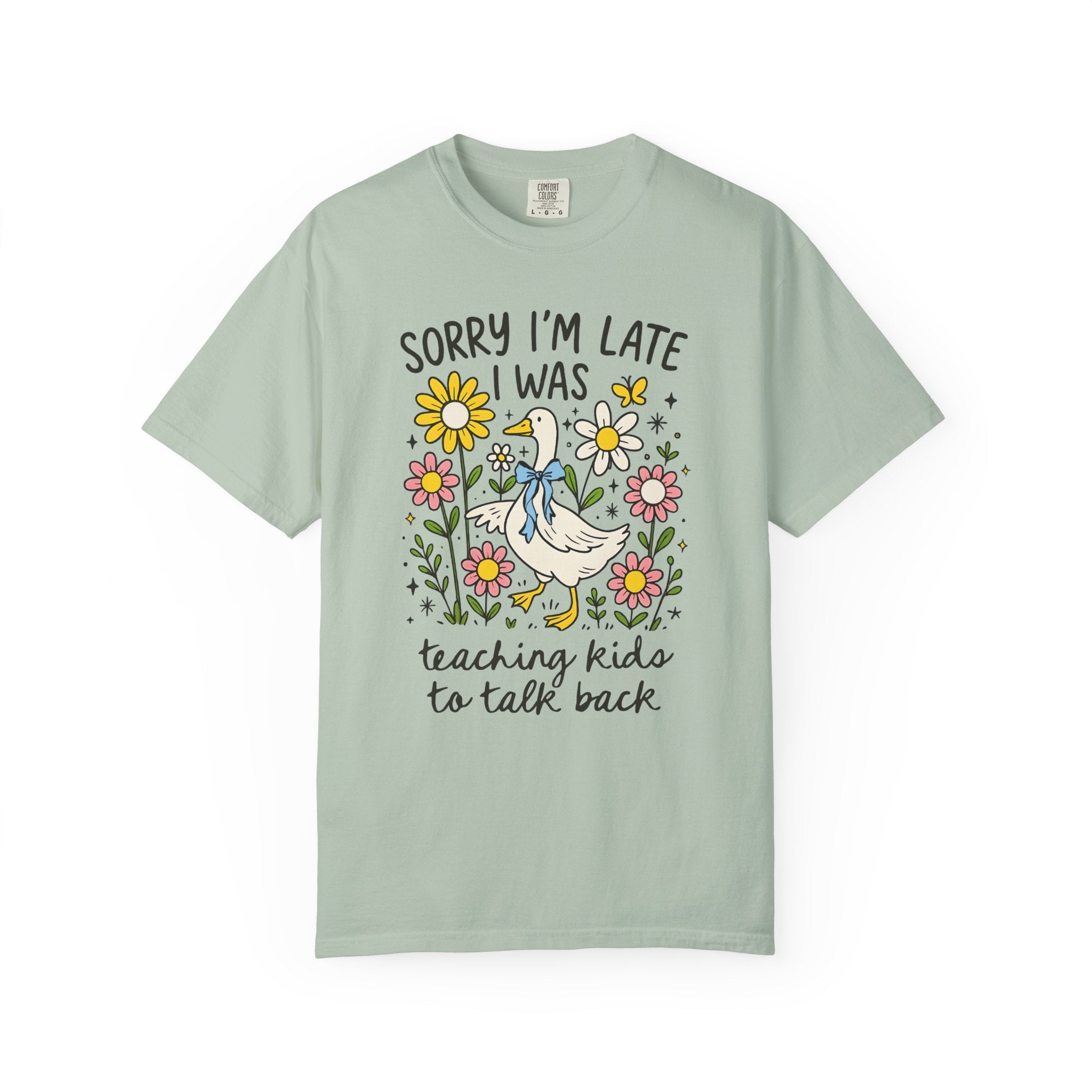 Speech Therapist Funny Saying T-Shirt with Cute 90s Doodles, Silly Goose Speech Language Pathologist Tee with Flowers, Teacher Appreciation - Opal and June