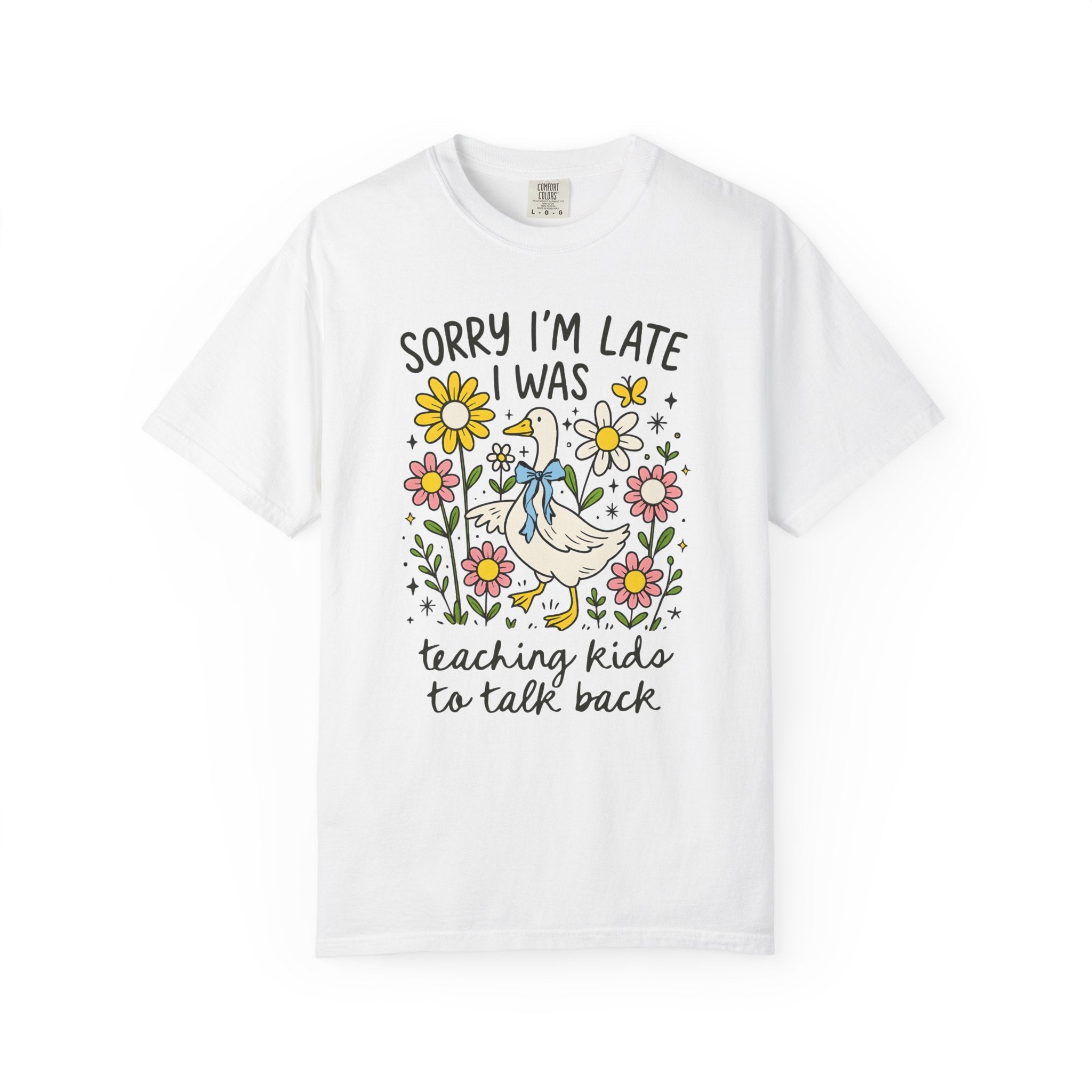 Speech Therapist Funny Saying T-Shirt with Cute 90s Doodles, Silly Goose Speech Language Pathologist Tee with Flowers, Teacher Appreciation - Opal and June