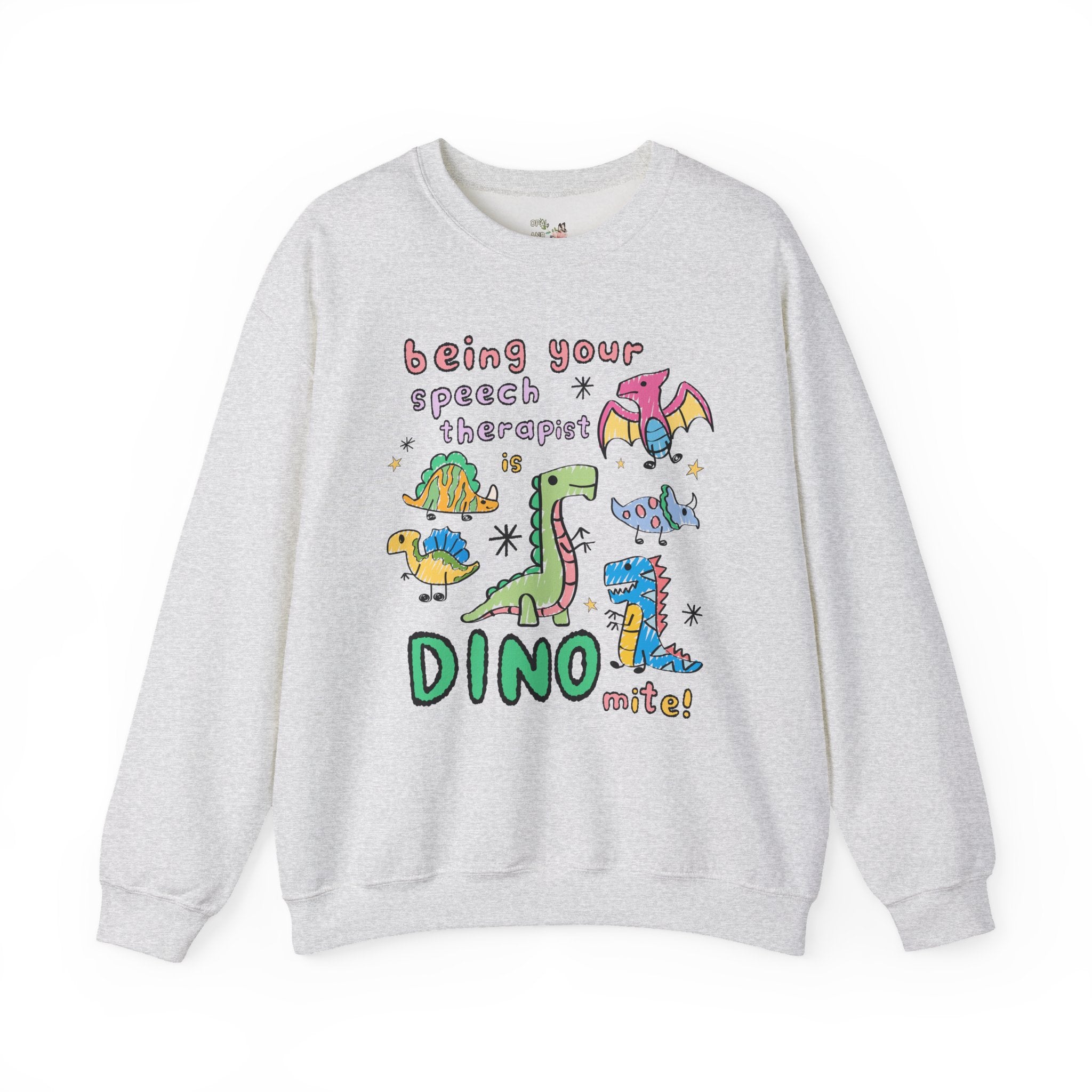 Speech Therapist Thank You Gift, Speech Language Pathologist Sweatshirt, Dinosaur Lover Shirt, Elementary Speech Teacher, Cute 90s Doodles - Opal and June
