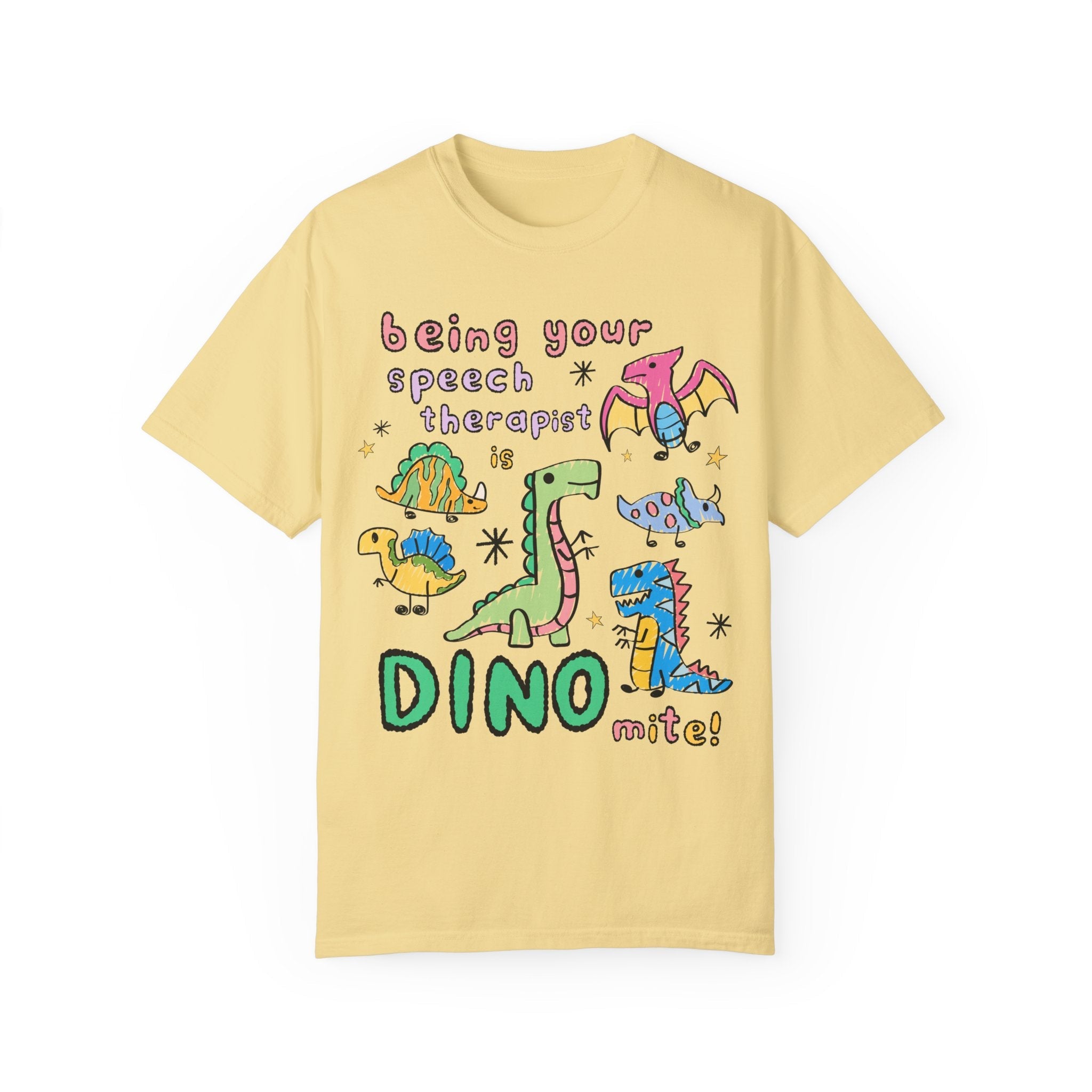 Speech Therapist Thank You Gift, Speech Language Pathologist T-Shirt, Dinosaur Lover Tee Shirt, Elementary Speech Teacher, Cute 90s Doodles - Opal and June