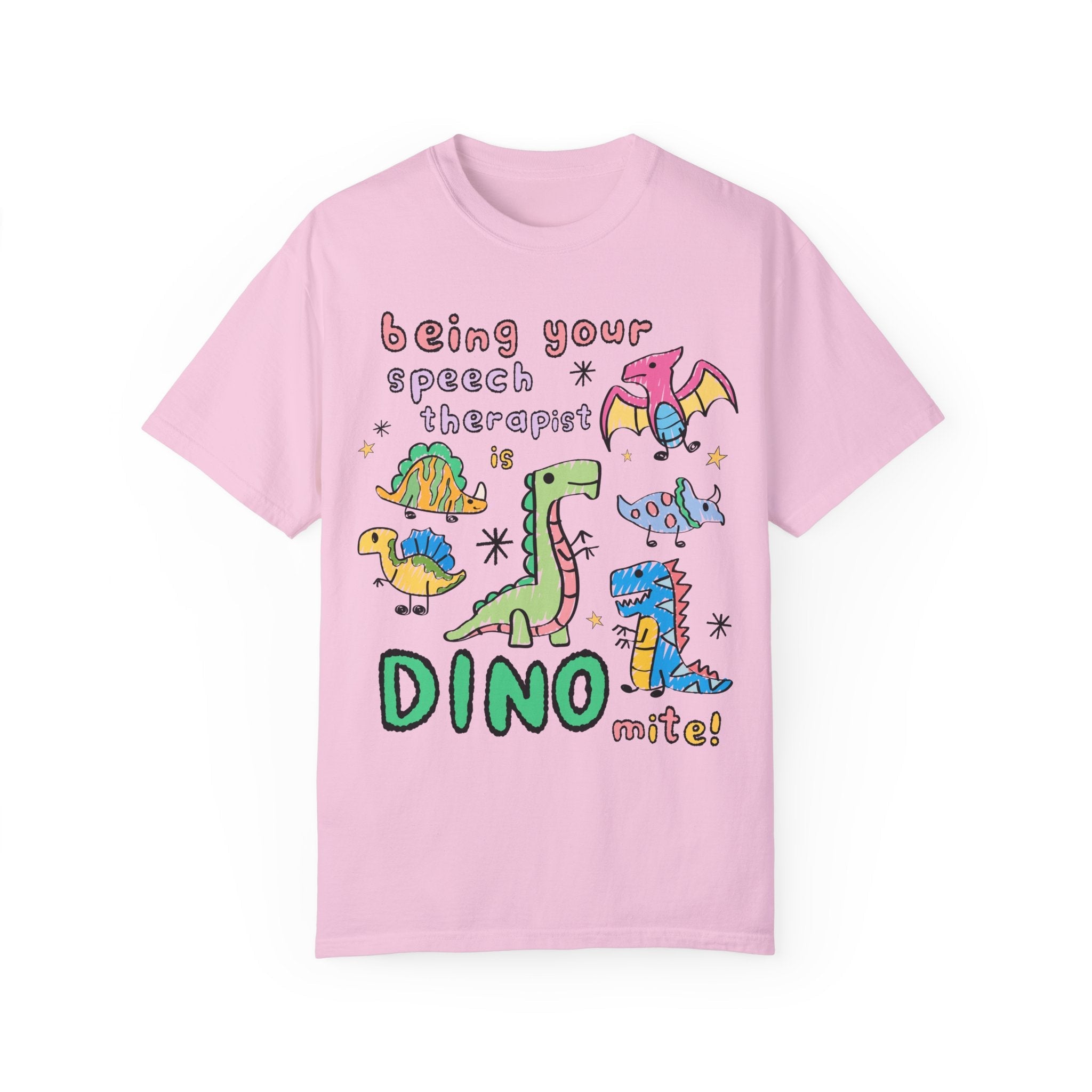 Speech Therapist Thank You Gift, Speech Language Pathologist T-Shirt, Dinosaur Lover Tee Shirt, Elementary Speech Teacher, Cute 90s Doodles - Opal and June