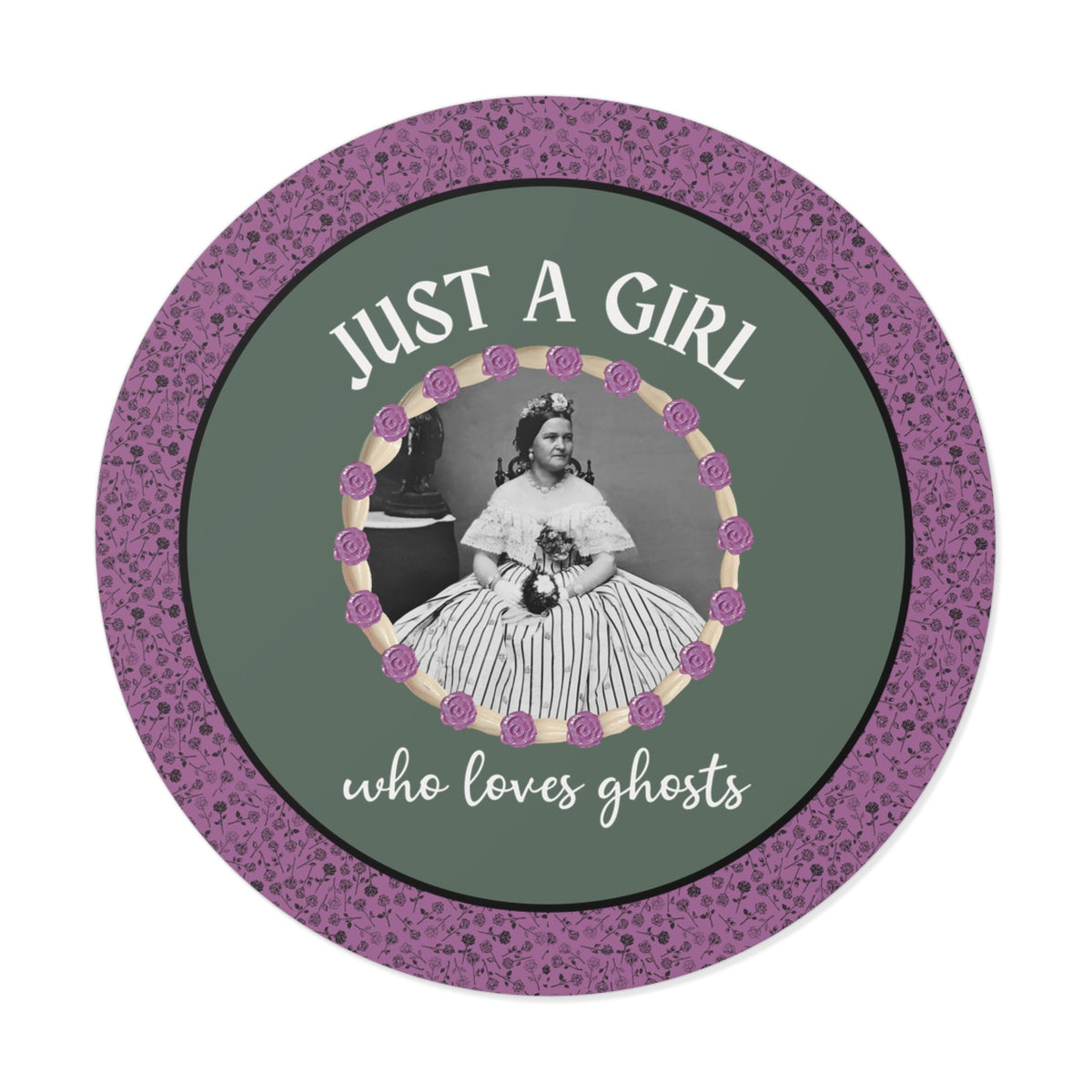 Spooky Ghost Lover Sticker for Friend Who Loves History: Mary Todd Lincoln, Dark Whimsigoth Sticker, History Lover, Social Studies Teacher - Opal and June