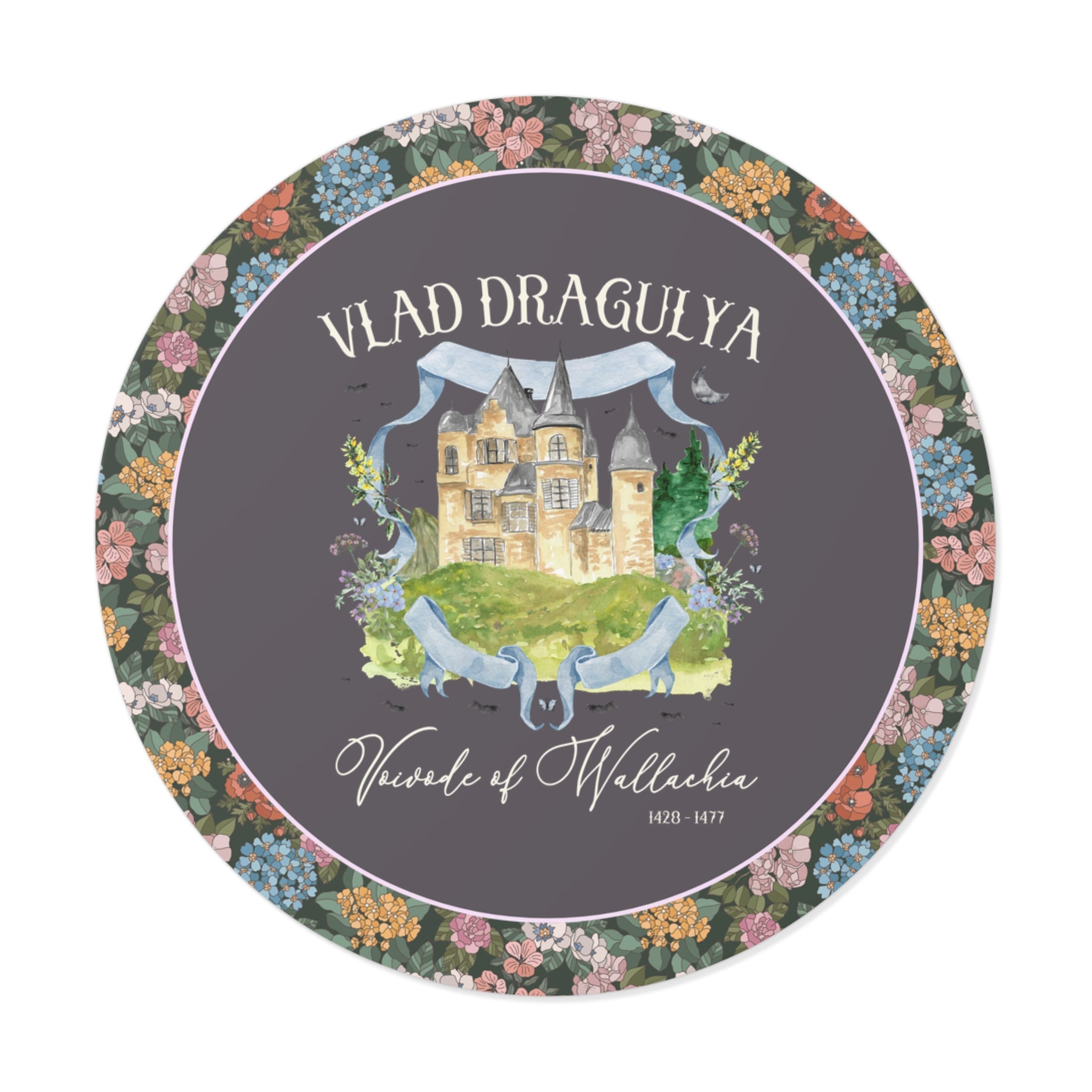 Spooky History Sticker for Historian Who Loves Stories about Vampires: Vlad The Impaler, European Medieval History Sticker for Halloween - Opal and June