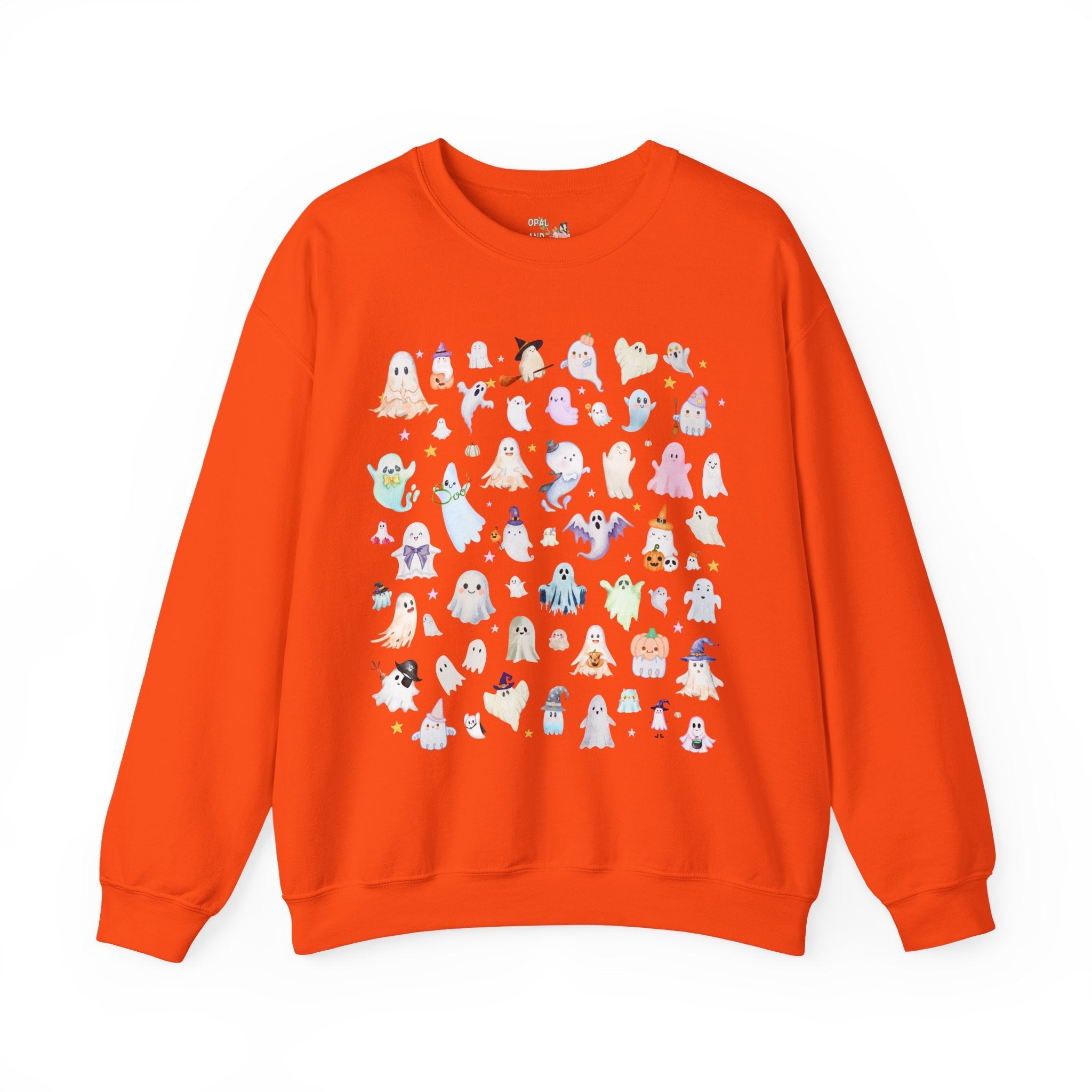 Spooky Season Ghost Lover Sweatshirt for Halloween or October, Kitschy Eclectic Summer Ween Camping Crewneck for Friend Who Loves Ghosts - Opal and June
