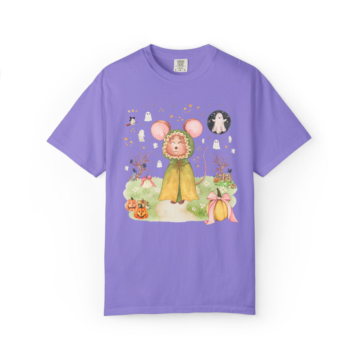 Spooky Season Mouse T-Shirt for Animal Lover, Silly Goblincore Halloween Tee Shirt for Teacher or Mom, 90s Aesthetic Goblincore Fall Tee - Opal and June