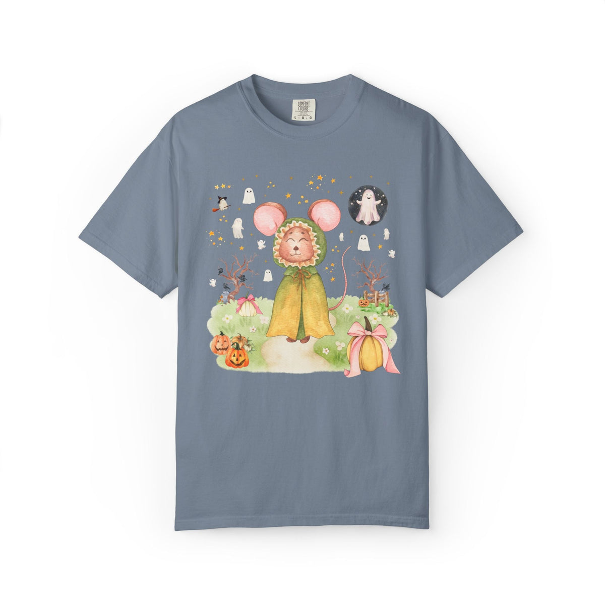 Spooky Season Mouse T-Shirt for Animal Lover, Silly Goblincore Halloween Tee Shirt for Teacher or Mom, 90s Aesthetic Goblincore Fall Tee - Opal and June