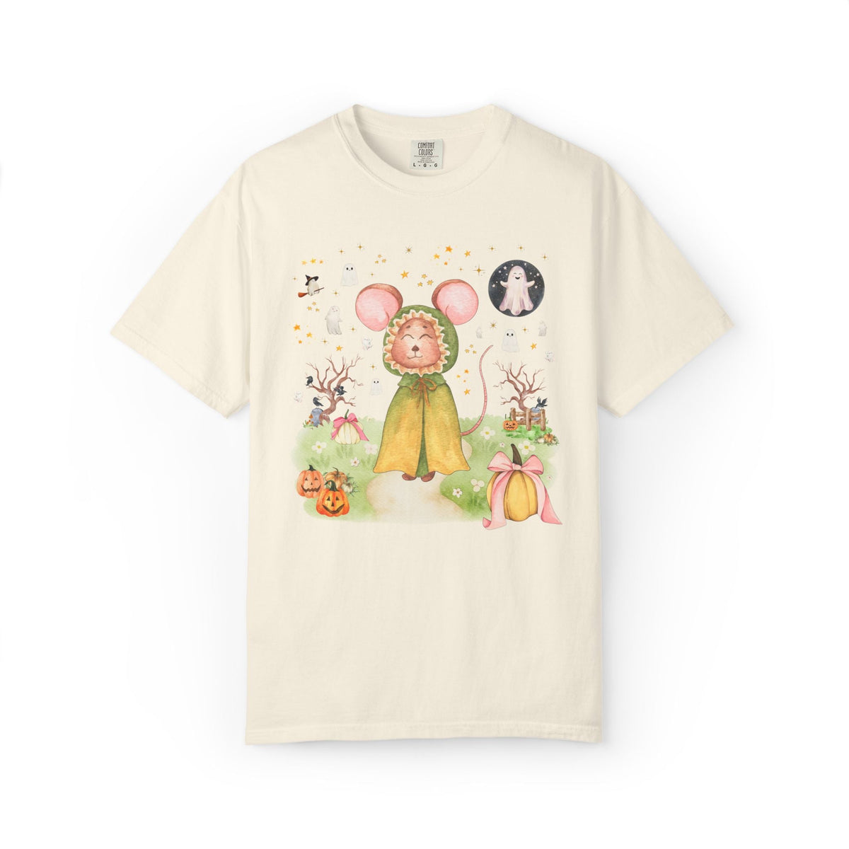 Spooky Season Mouse T-Shirt for Animal Lover, Silly Goblincore Halloween Tee Shirt for Teacher or Mom, 90s Aesthetic Goblincore Fall Tee - Opal and June