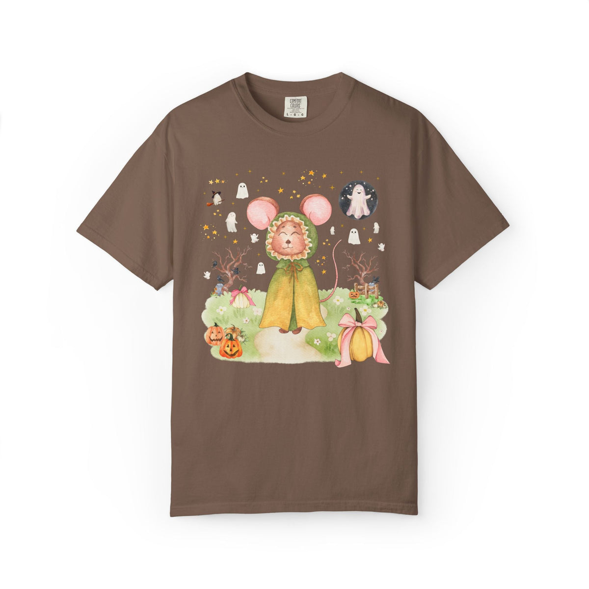 Spooky Season Mouse T-Shirt for Animal Lover, Silly Goblincore Halloween Tee Shirt for Teacher or Mom, 90s Aesthetic Goblincore Fall Tee - Opal and June