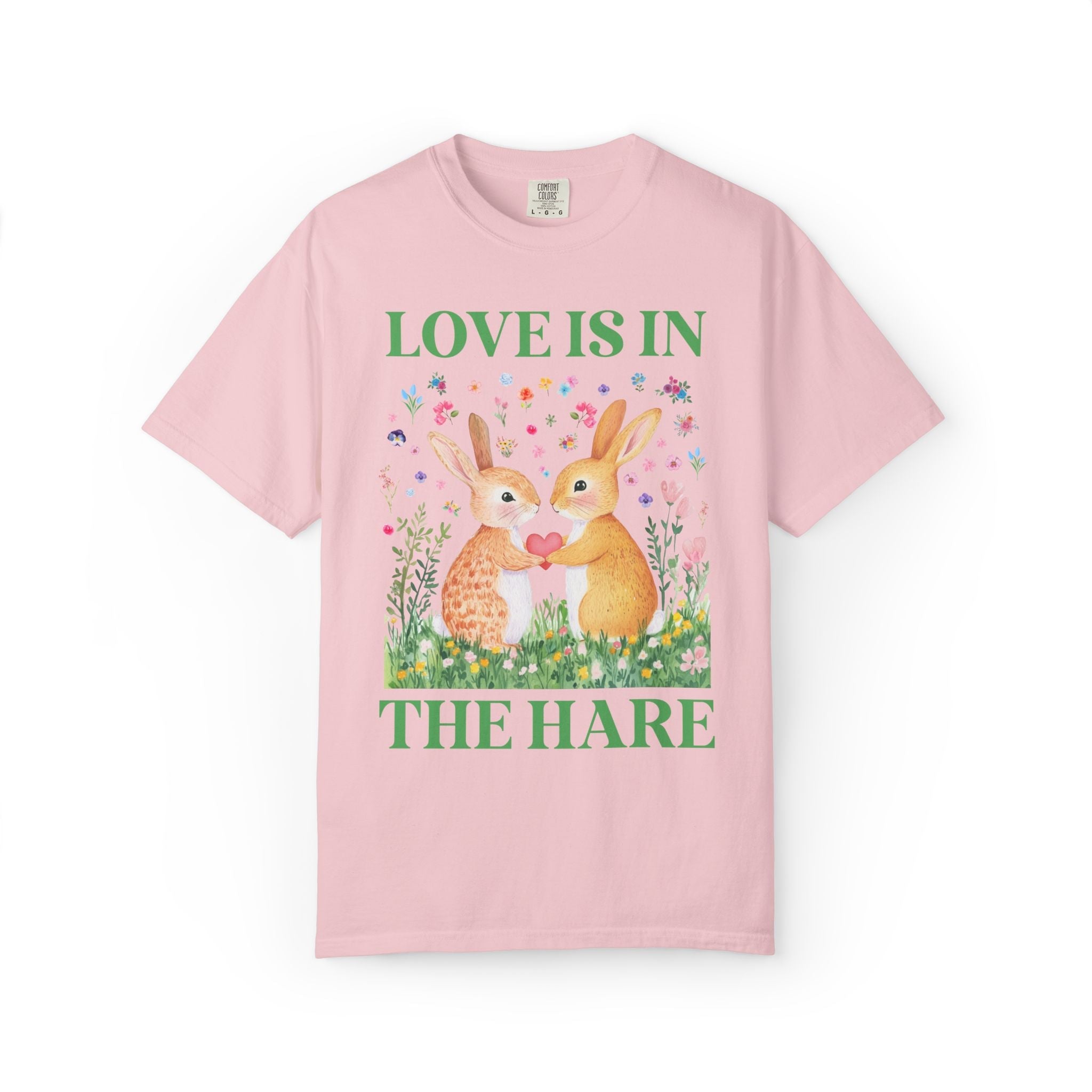 Spring Bachelorette Matching Tee Shirt with Bunnies: Getting Married, Love is in the Hare Silly Animal Lover Tee, Newly Engaged Bride Gift - Opal and June