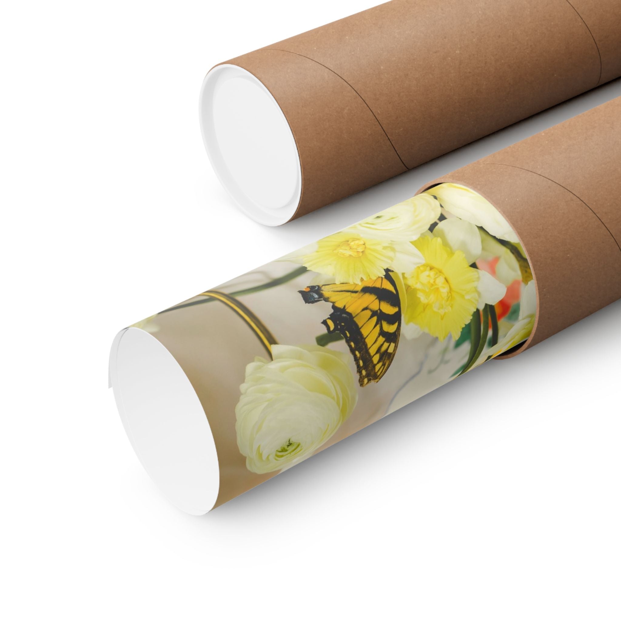 Spring Daffodil Print with Butterfly and Candle - Opal and June