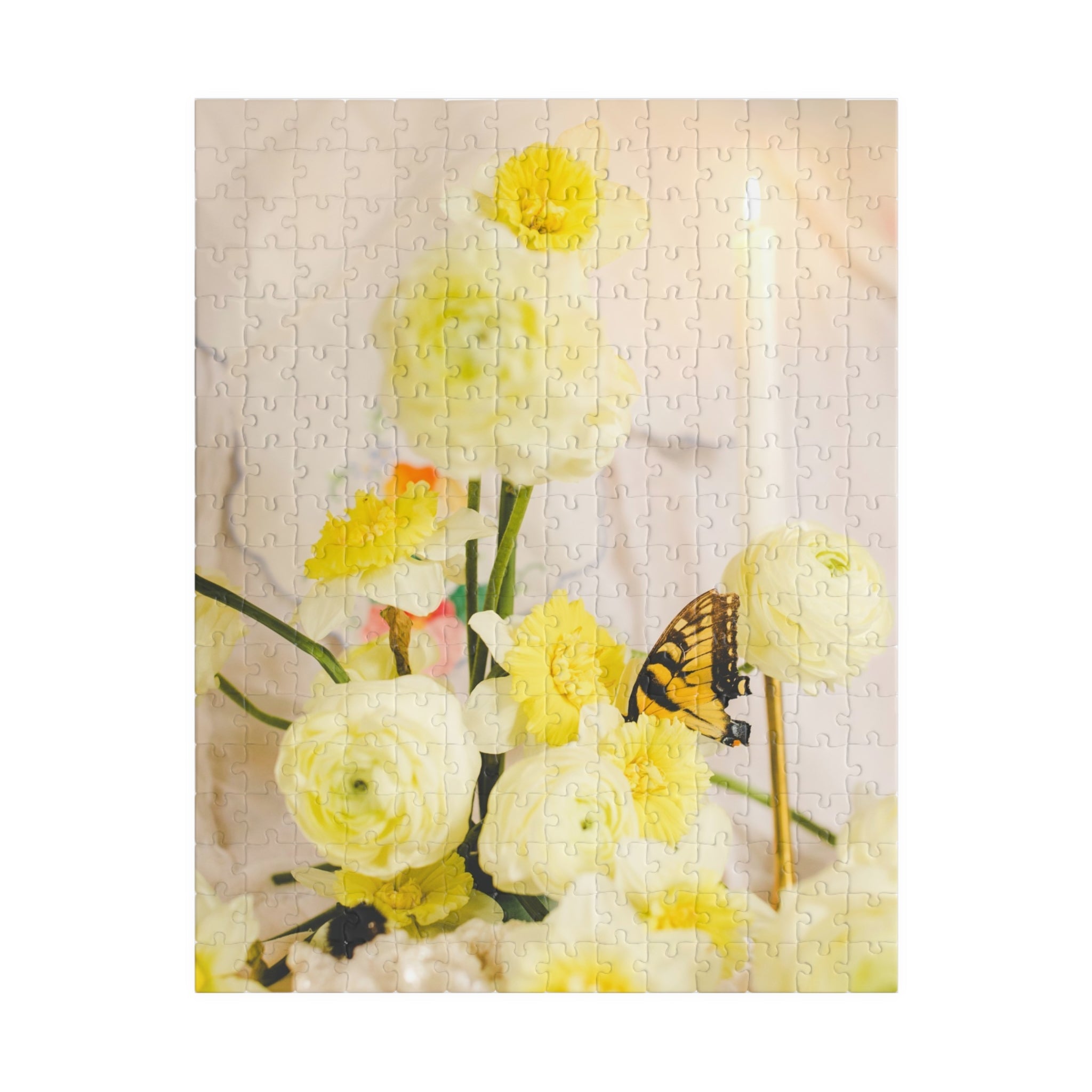 Spring Daffodil Puzzle with Butterfly and Candle - Opal and June