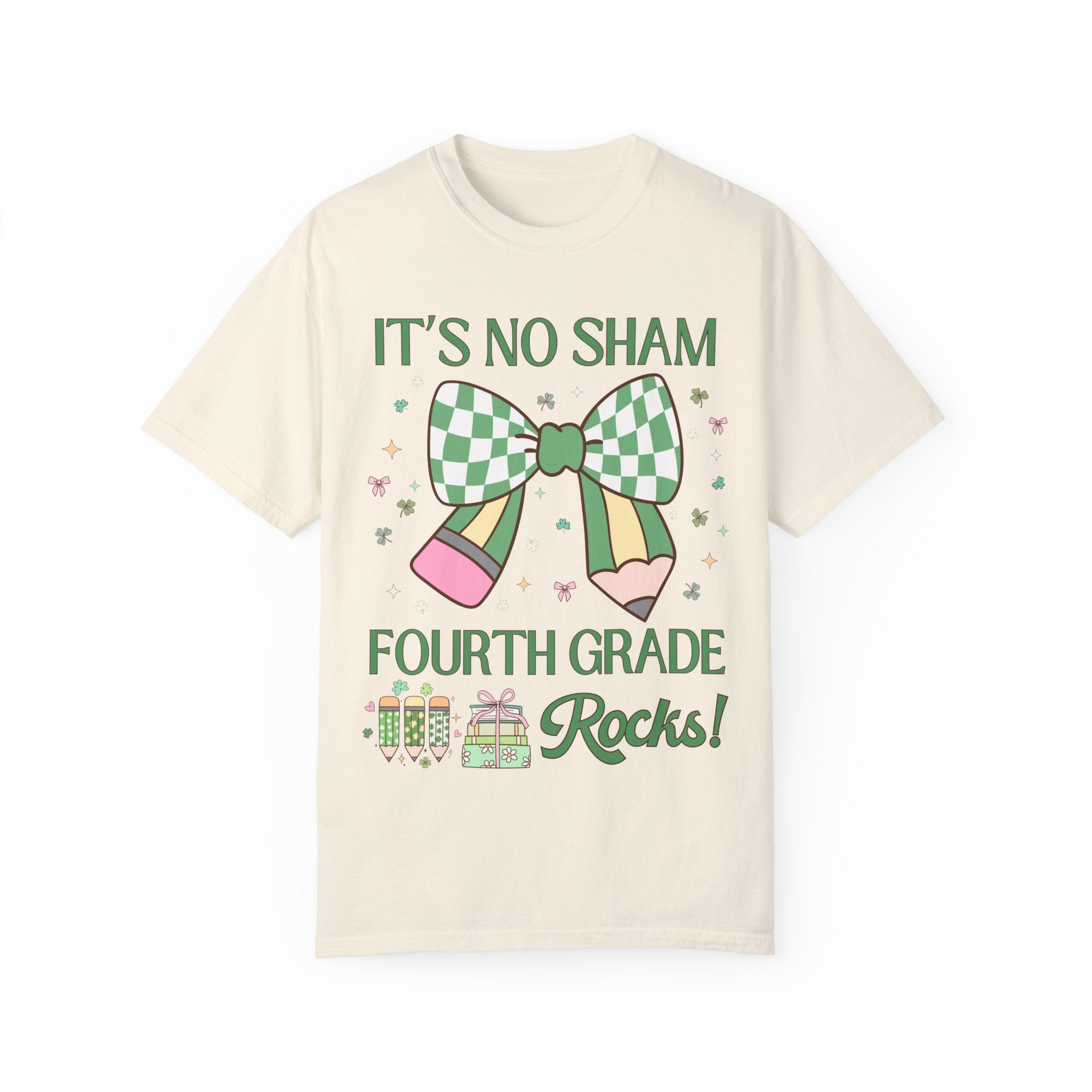 St Patricks Day Teacher Shirt: Fourth Grade Rocks, Funny Saying Teaching Assistant Shirt for Teaching Assistant, Elementary Education Major - Opal and June