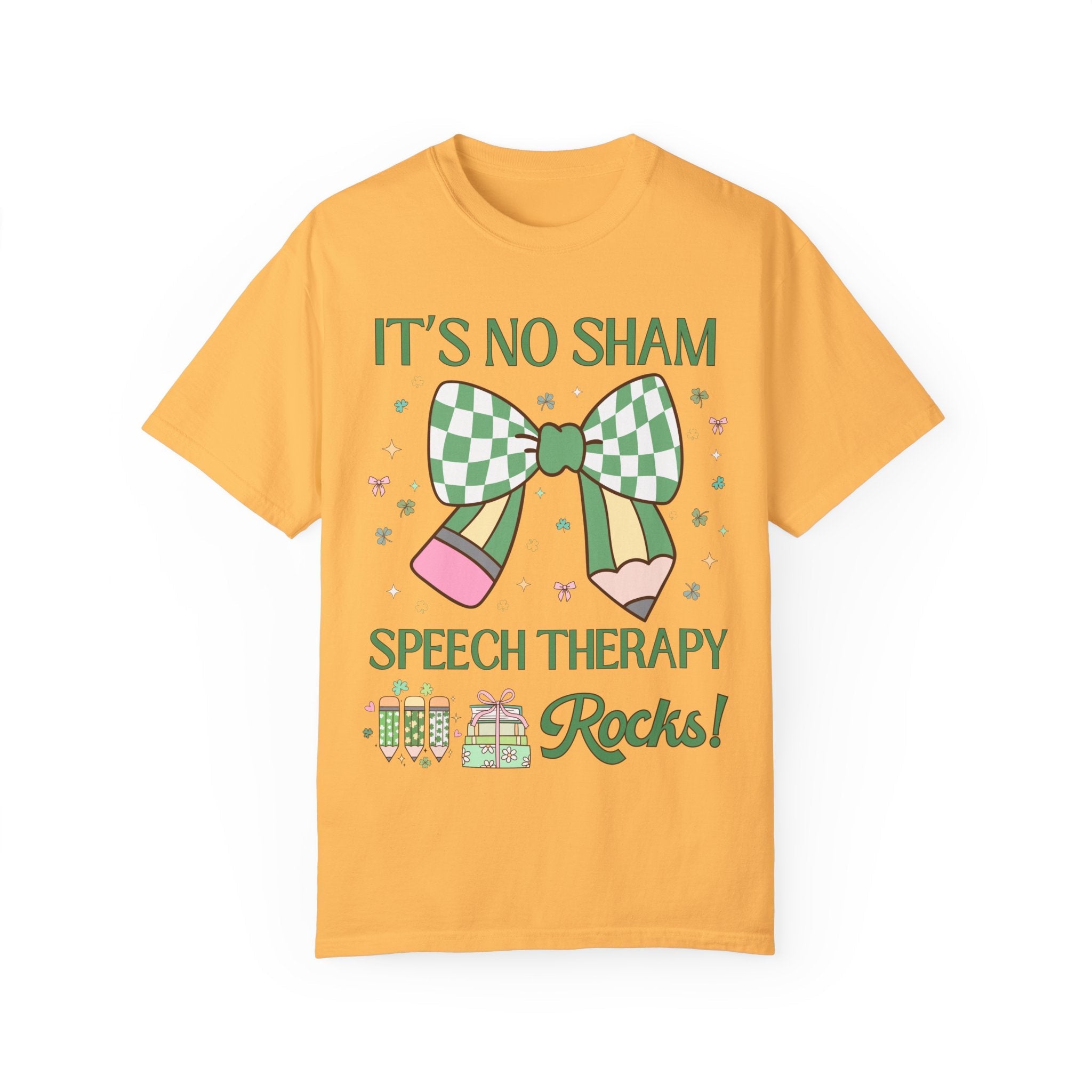 St Patricks Day Teacher Tee Shirt: Speech Therapy Rocks, Funny Saying Teaching Assistant T for Student Teacher, Elementary Education Major - Opal and June