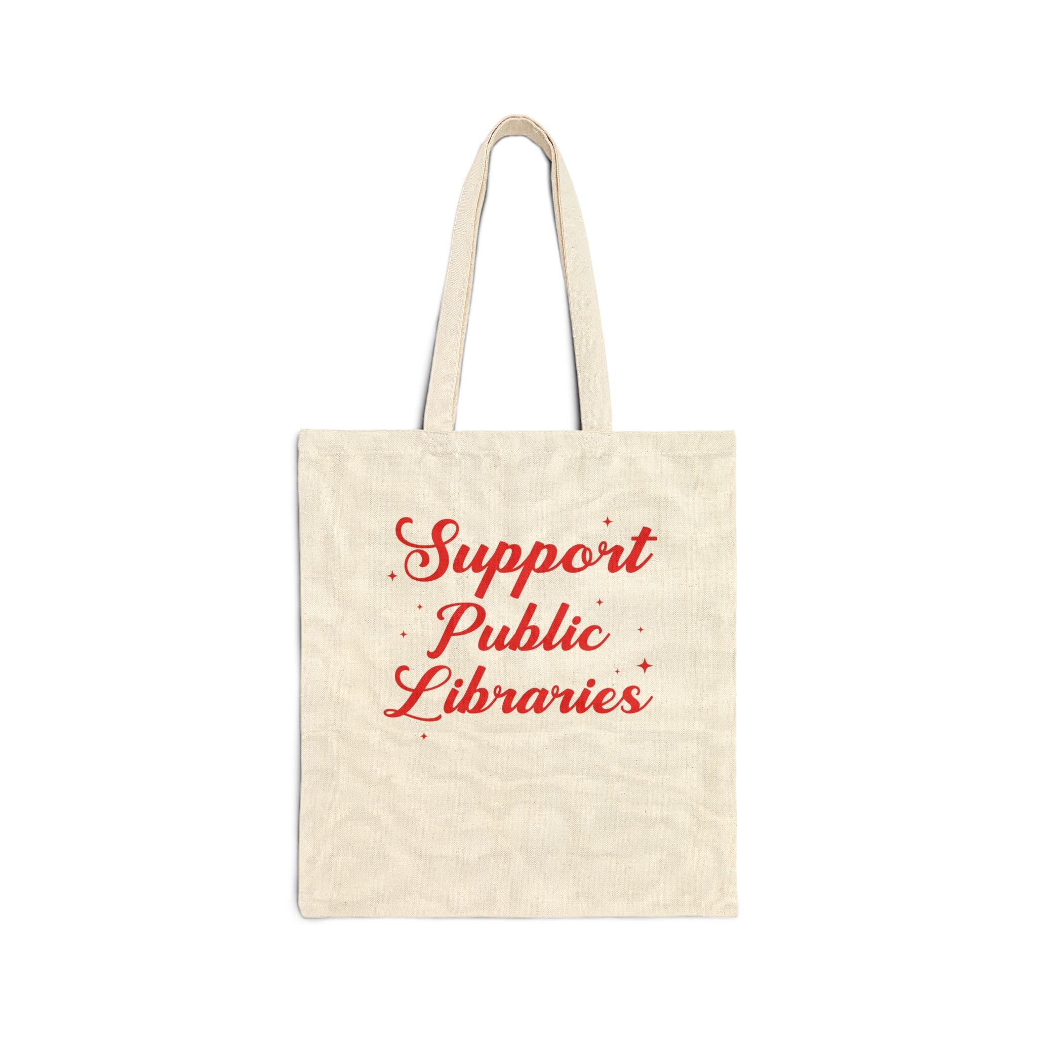 Support Public Libraries Tote Bag with Stars - Opal and June