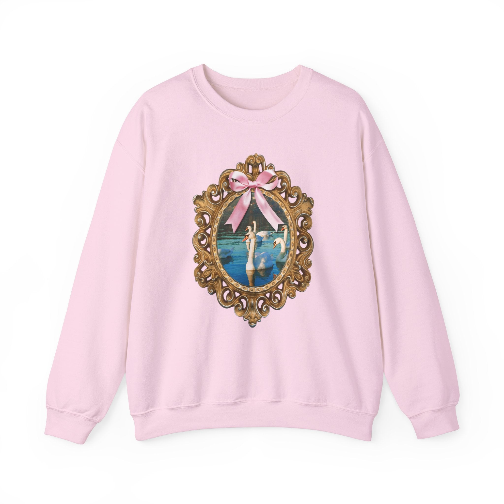 Swan Sweatshirt: Frame with Bow - Opal and June