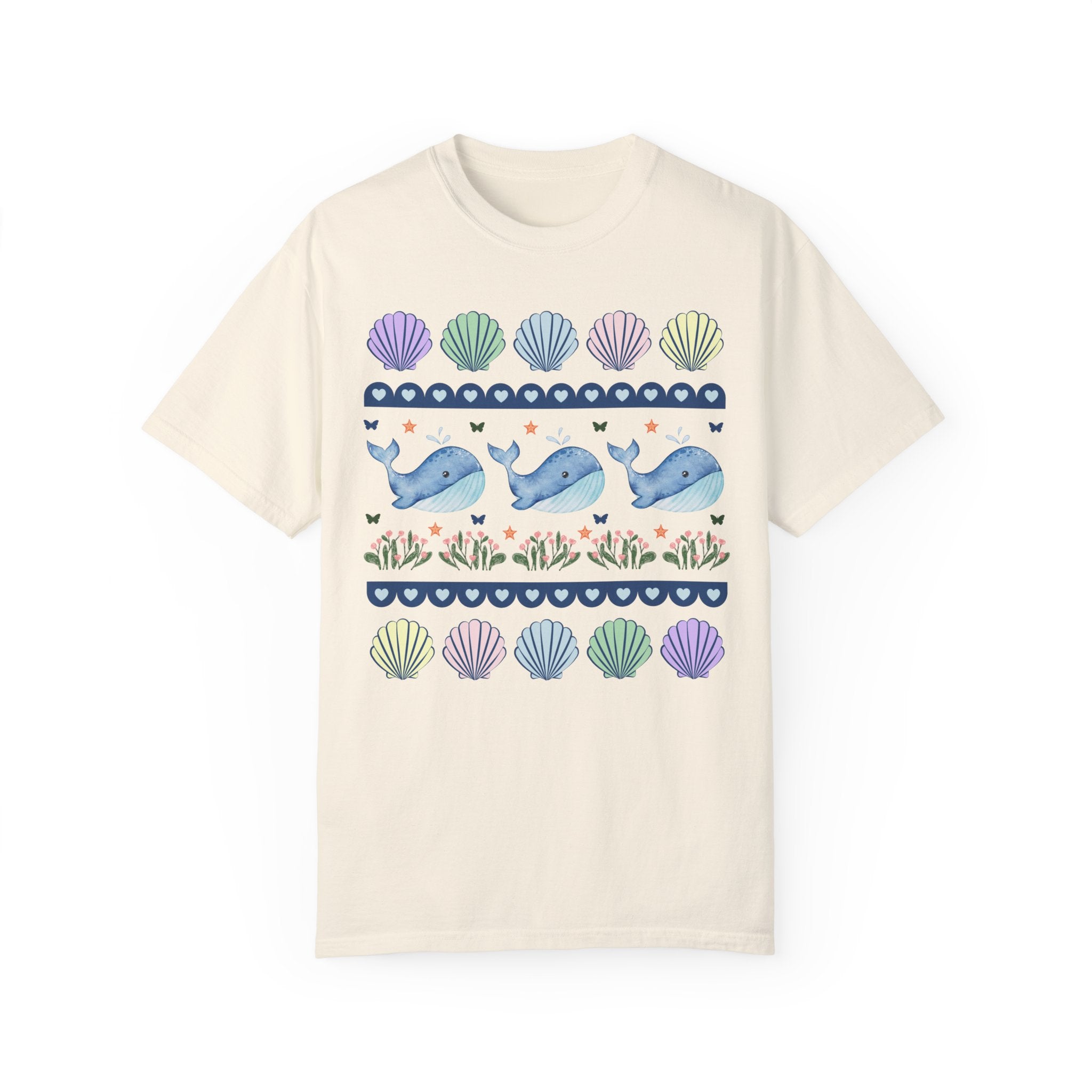 Sweet Whale Shirt with Seashells - Opal and June