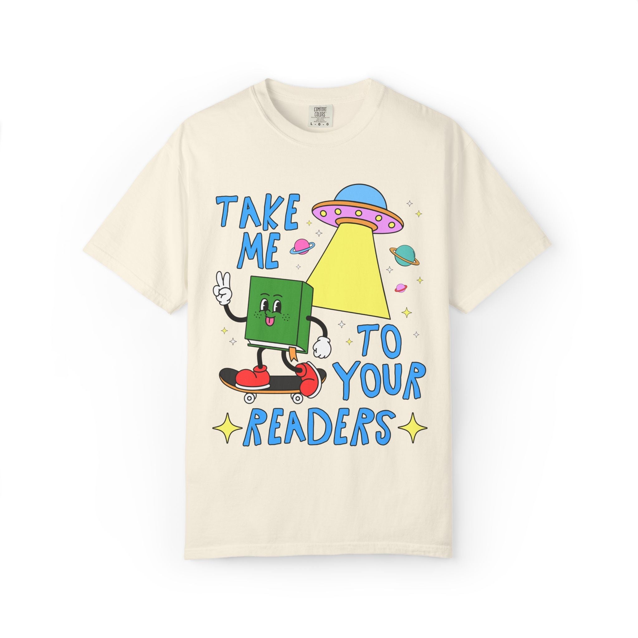 Take Me To Your Readers Tee Shirt for Book Lover: Cute Reading Month or School Librarian T-Shirt for Literary Awareness, Gift for Bookworm - Opal and June