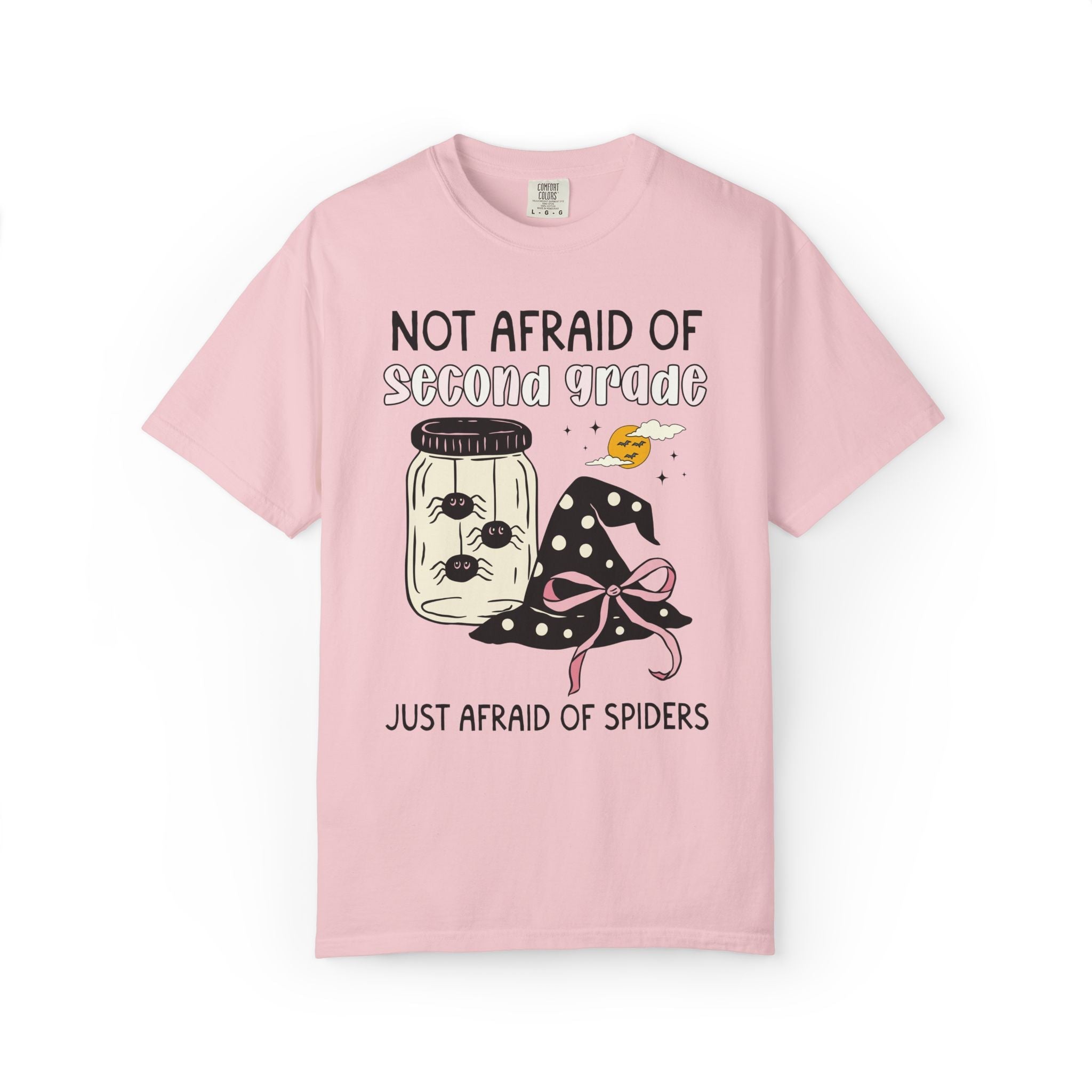 Teacher Halloween Grade Level T-Shirt: Just Afraid of Spiders - Opal and June