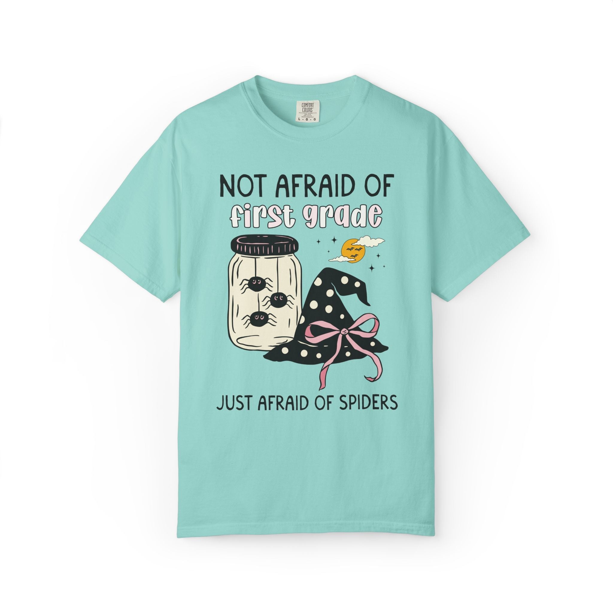 Teacher Halloween Grade Level T-Shirt: Just Afraid of Spiders - Opal and June