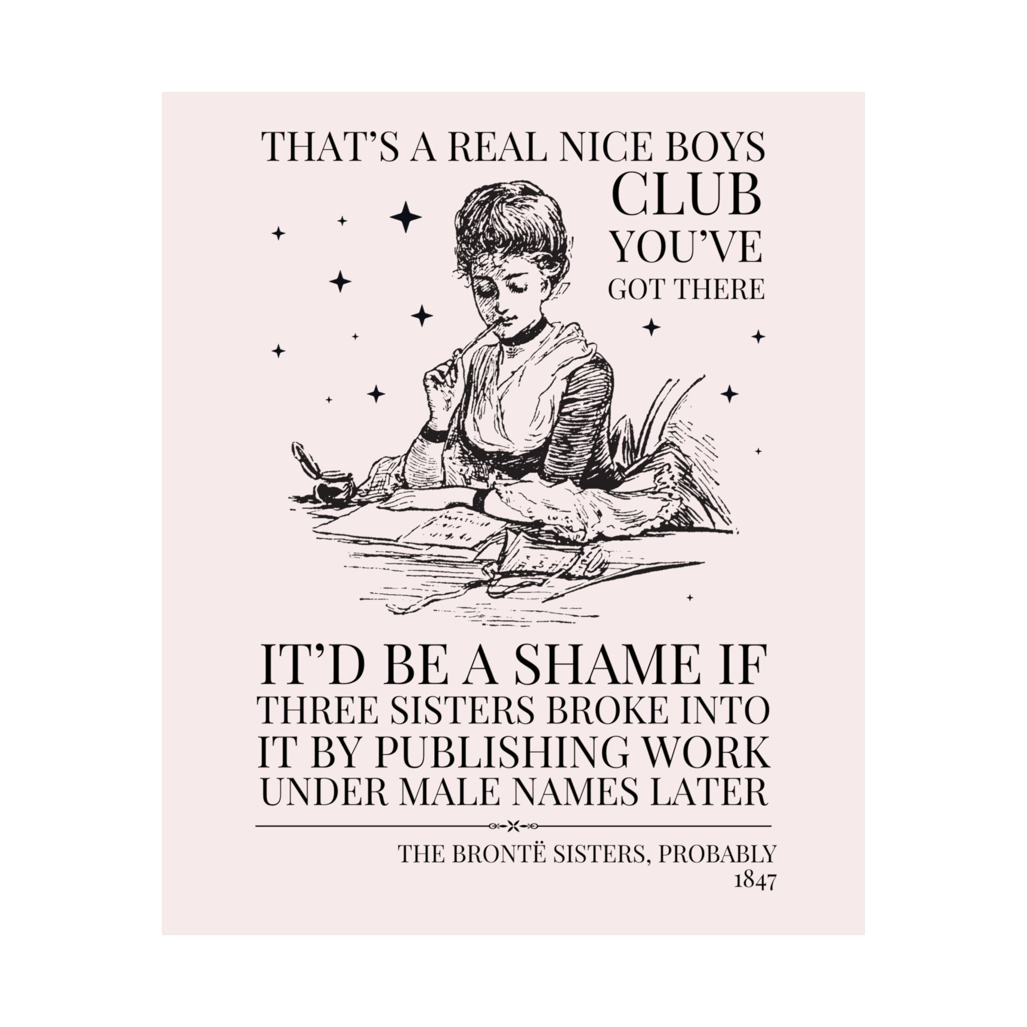 The Bronte Sisters Classic Literature Print - Opal and June