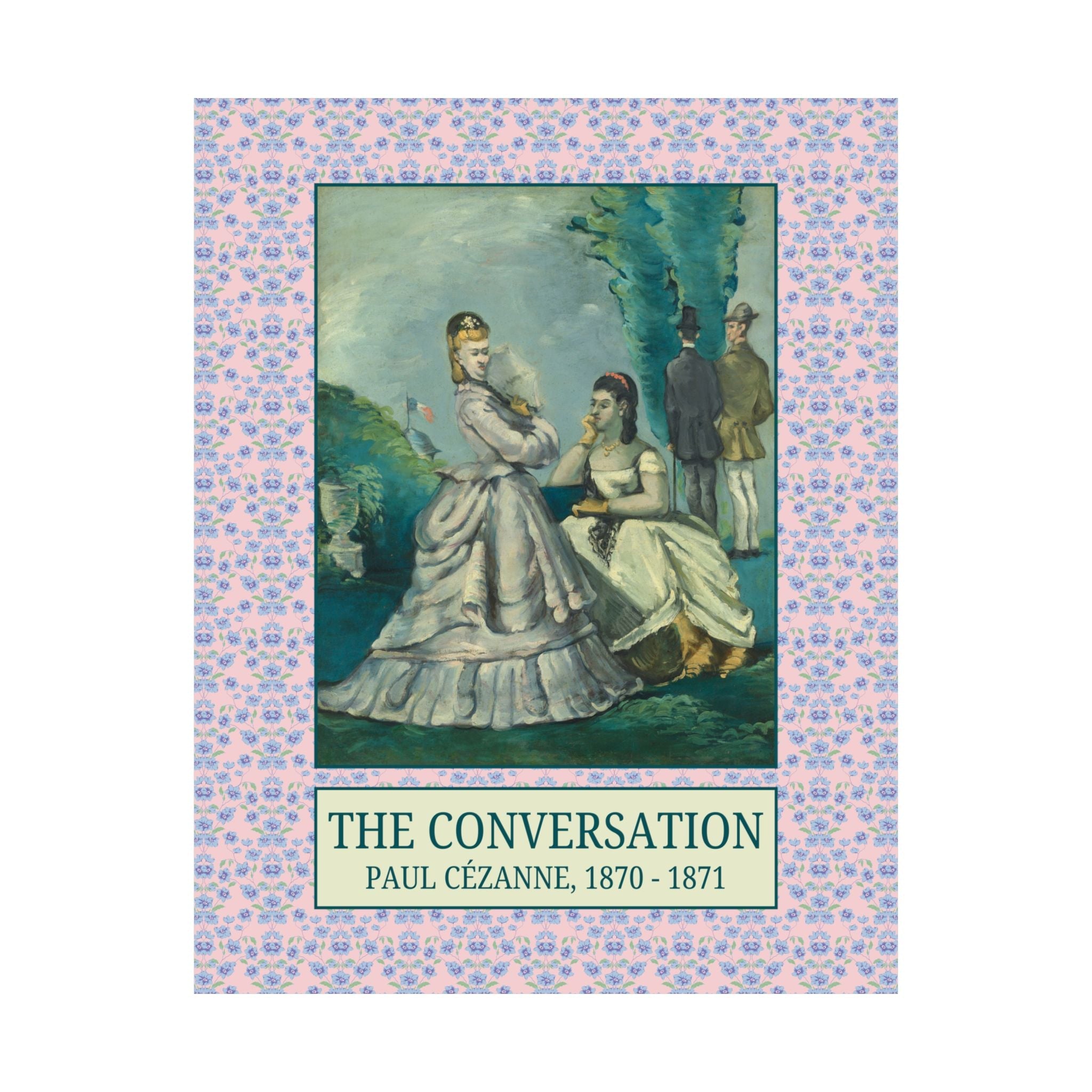 The Conversation by Paul Cezanne: Floral Giclee Poster Print, 19th Century Art, European Art History, Humanities Major, Social Studies Gift - Opal and June