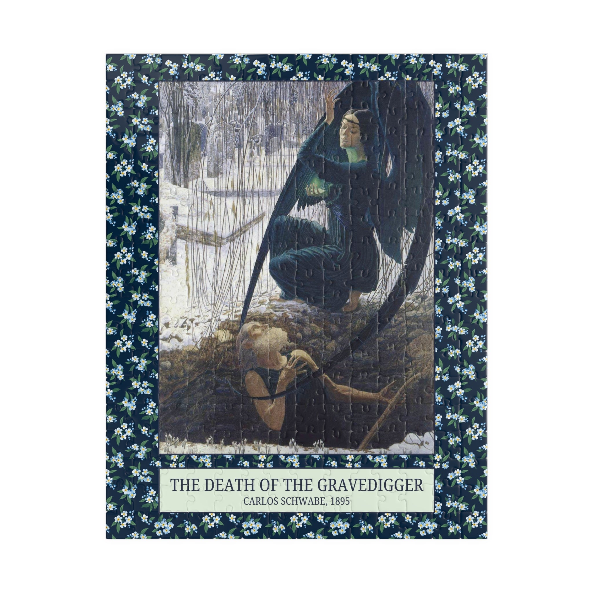 The Death of the Gravedigger by Carlos Schwabe: Spooky Art History Puzzle - Opal and June