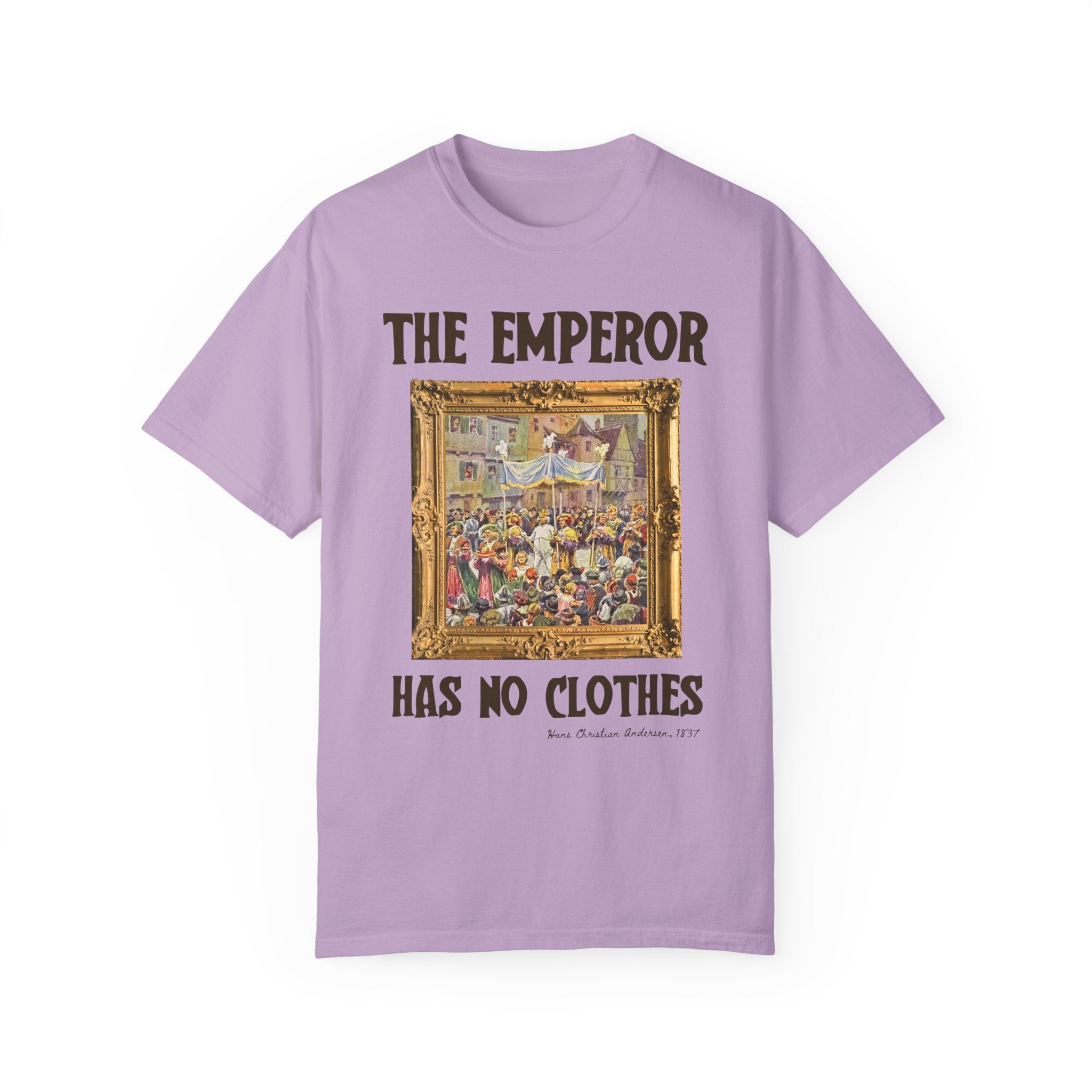 The Emperor Has No Clothes Bookish Art History T-Shirt, Hans Christian Andersen, European Folk Tale Tee for Democratic Socialist or Feminist - Opal and June