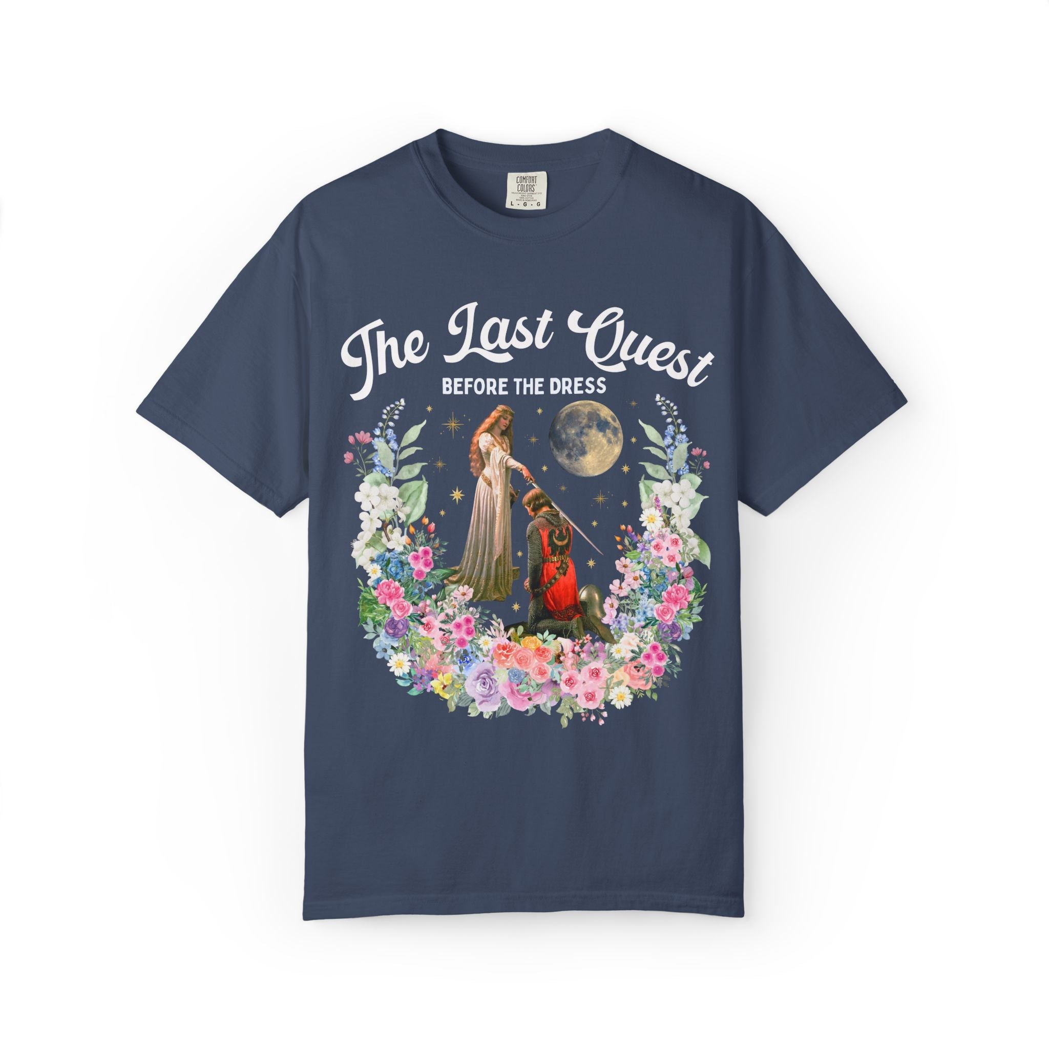 The Last Quest Before the Dress: Art History Matching Bachelorette Bridal Tee Shirt, Edmund Blair Leighton, Cute Medieval History Lover Tee - Opal and June