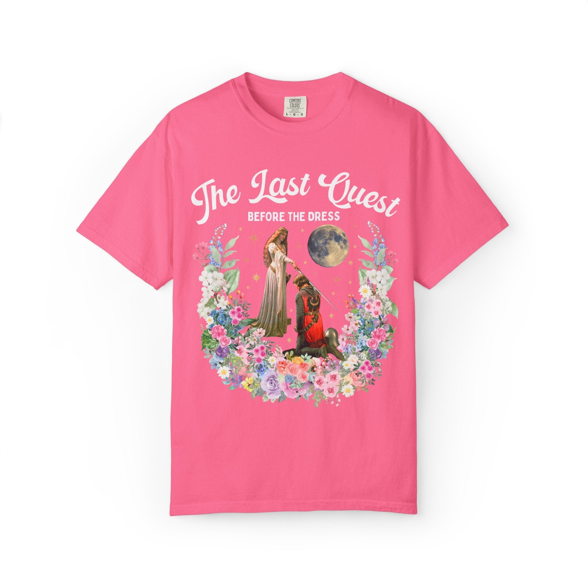 The Last Quest Before the Dress: Art History Matching Bachelorette Bridal Tee Shirt, Edmund Blair Leighton, Cute Medieval History Lover Tee - Opal and June